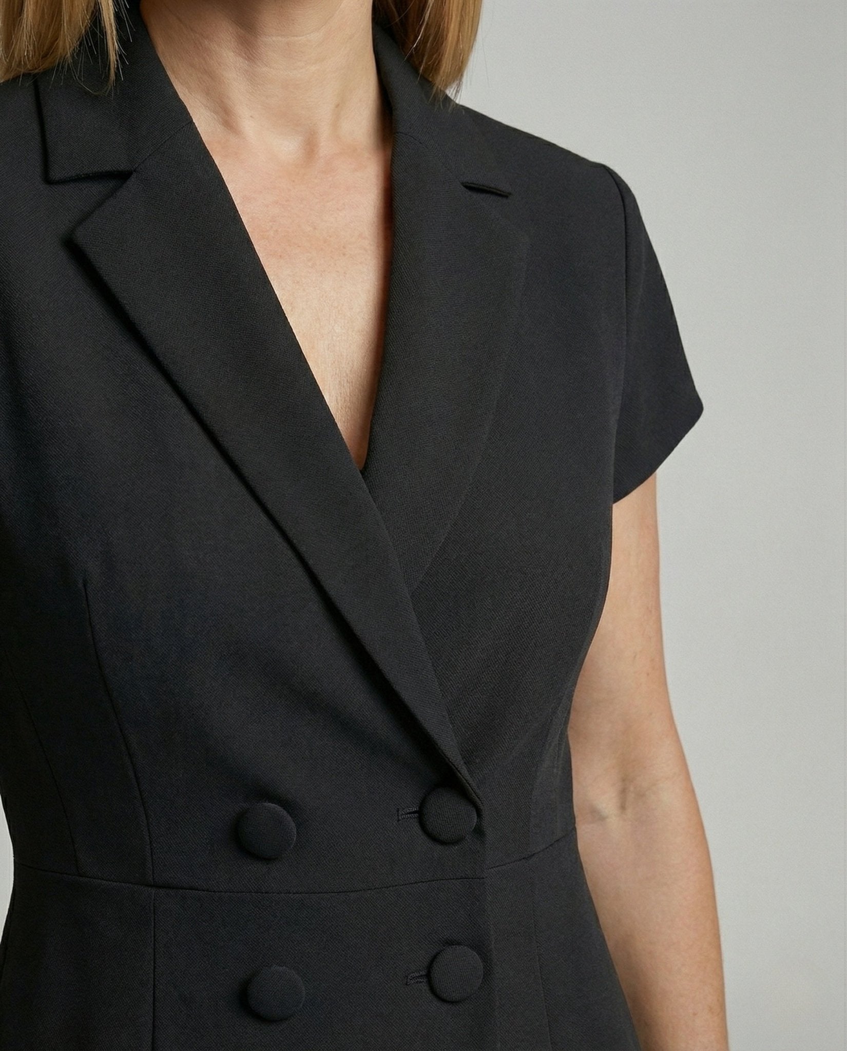 Double-breasted sheath dress with lapels ladies - Chichicherry