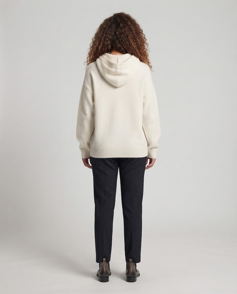 Women’s Oversize Hoodie in Mohair Look with Dropped Shoulders Chichicherry