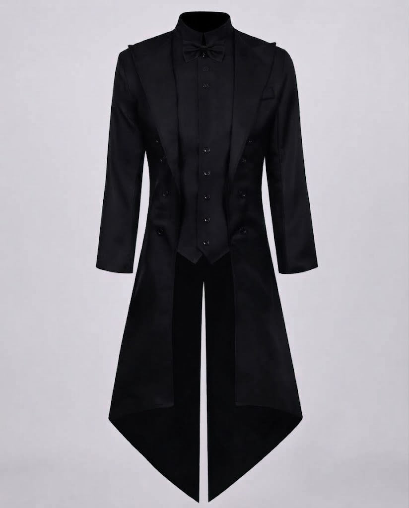 Men's tailcoat with high collar and elegant details Chichicherry