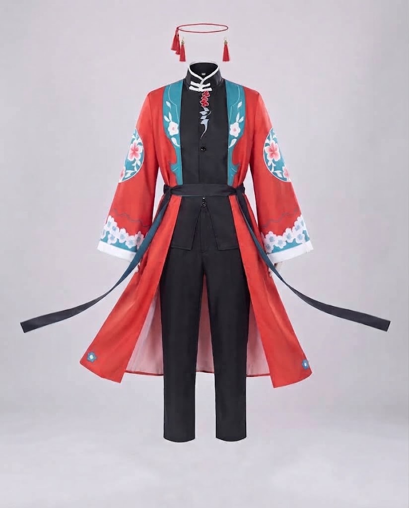 Ladies traditional costume set with elaborate embellishments and matching accessories Chichicherry
