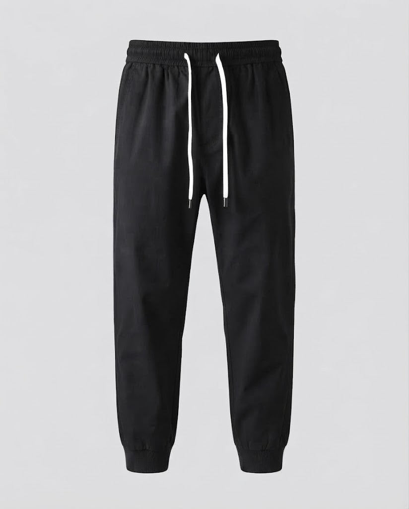Men's Lightweight Elastic Jogger Pants with Drawstring and Ankled Hem Chichicherry