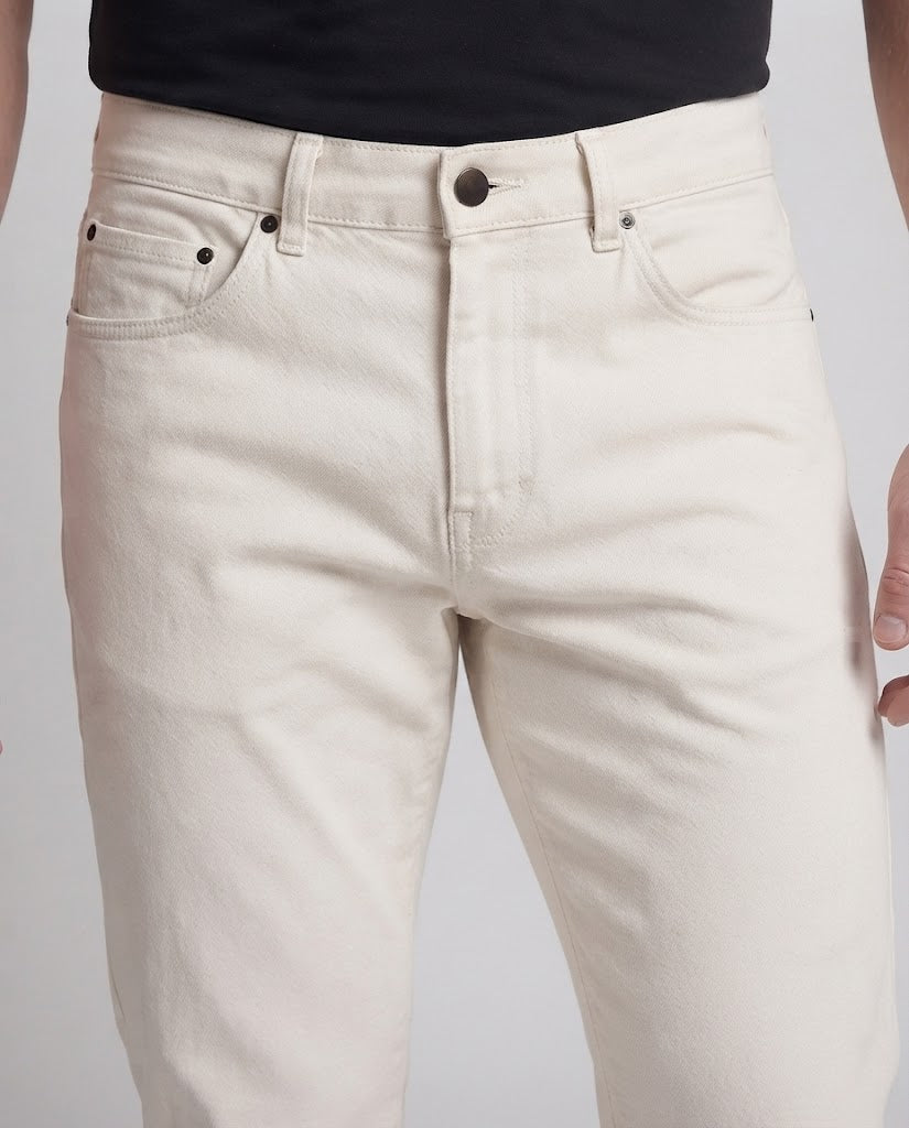Men's Straight Cut Five-Pocket Fabric Pants with Light Stretch Chichicherry