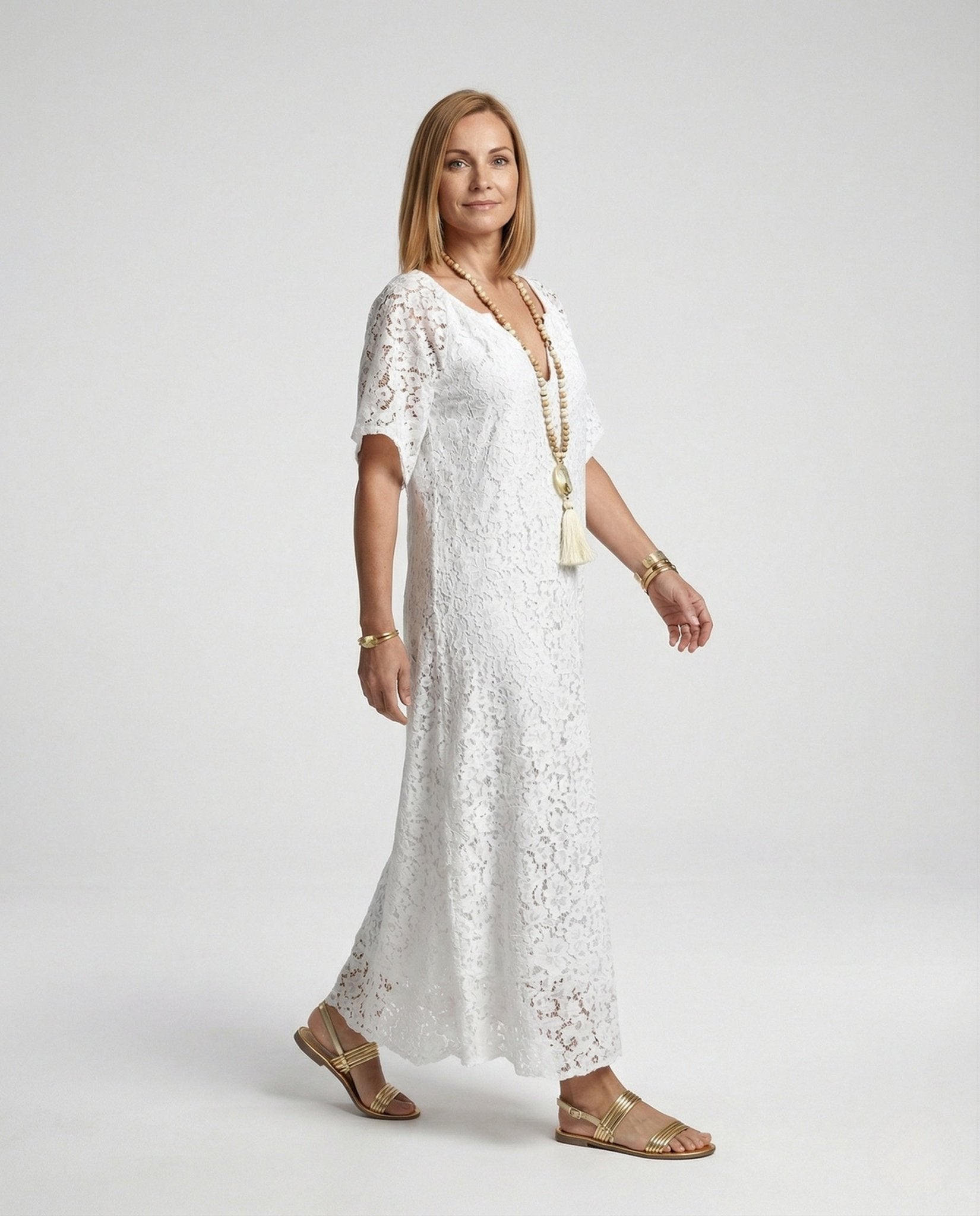 Evening dress women's lace maxi dress - Chichicherry