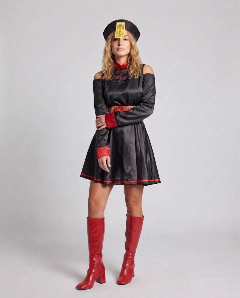 Women's Stylish Costume in Asian Design with Elegant Details Chichicherry