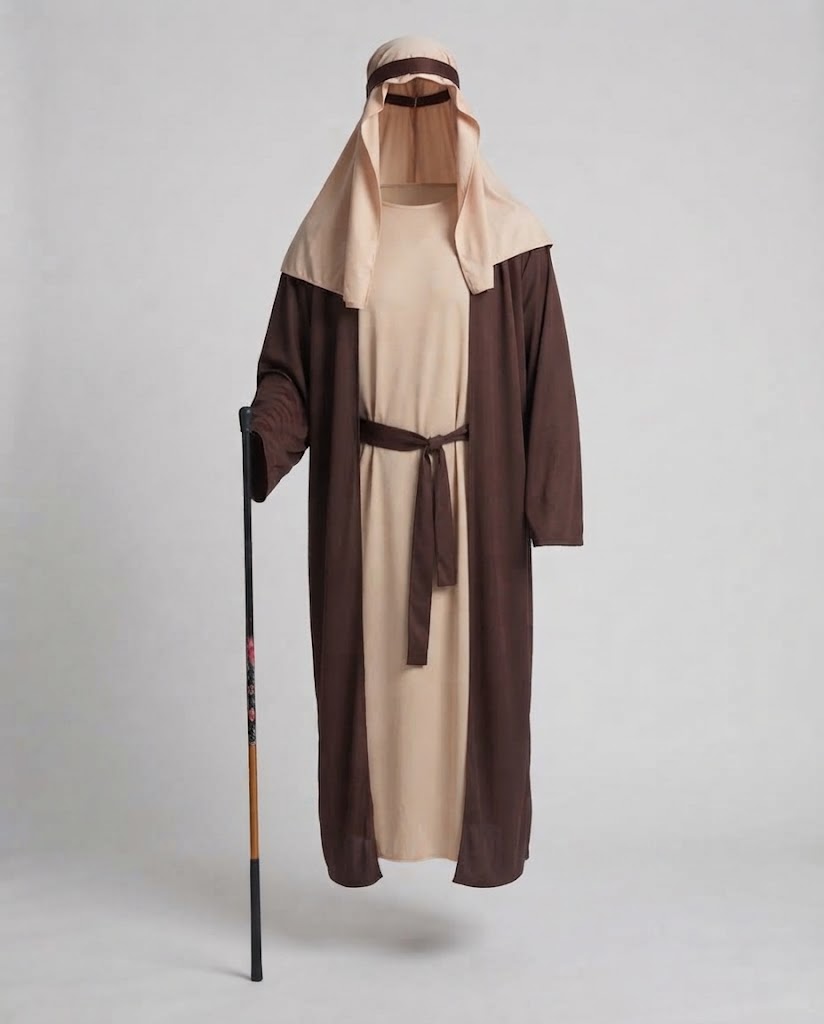Men's traditional biblical garment with detailed Chichicherry cloak Chichicherry