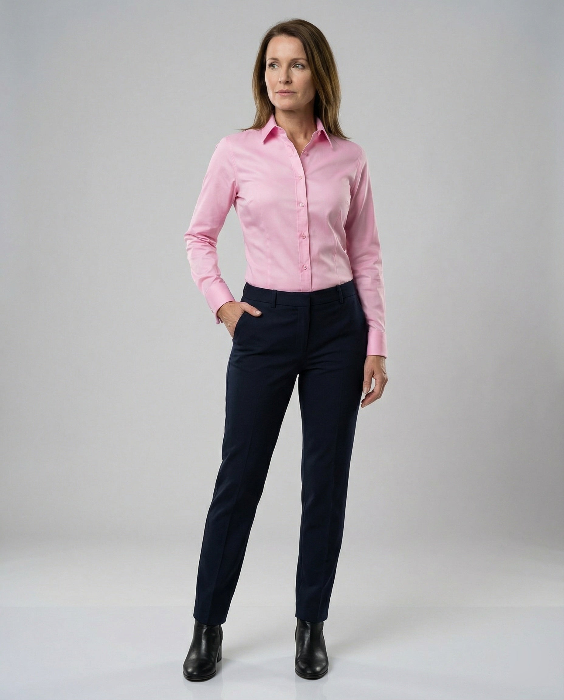 Women's Stretch Shirt Blouse Tailored