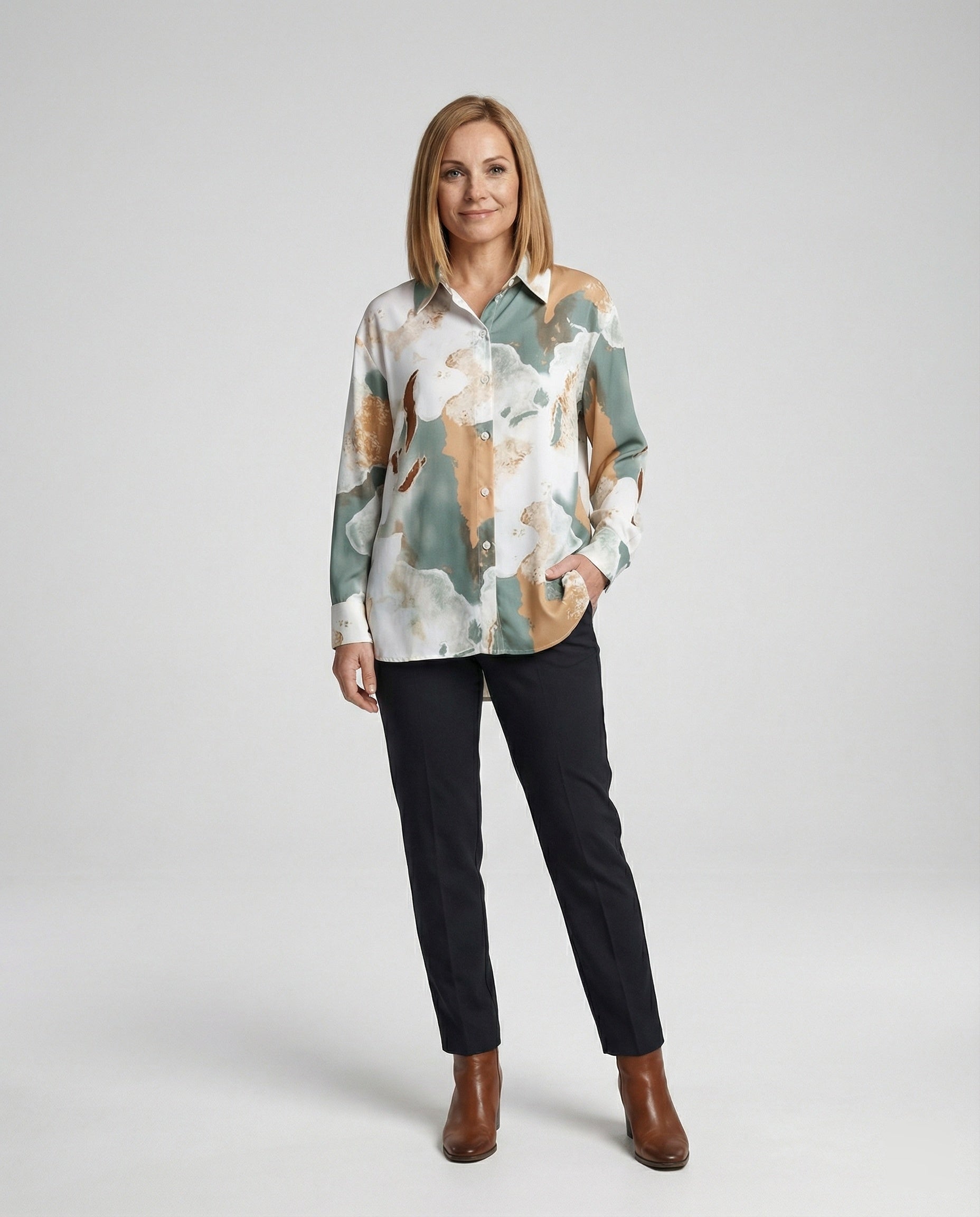 Women Blouse Oversize Checkered