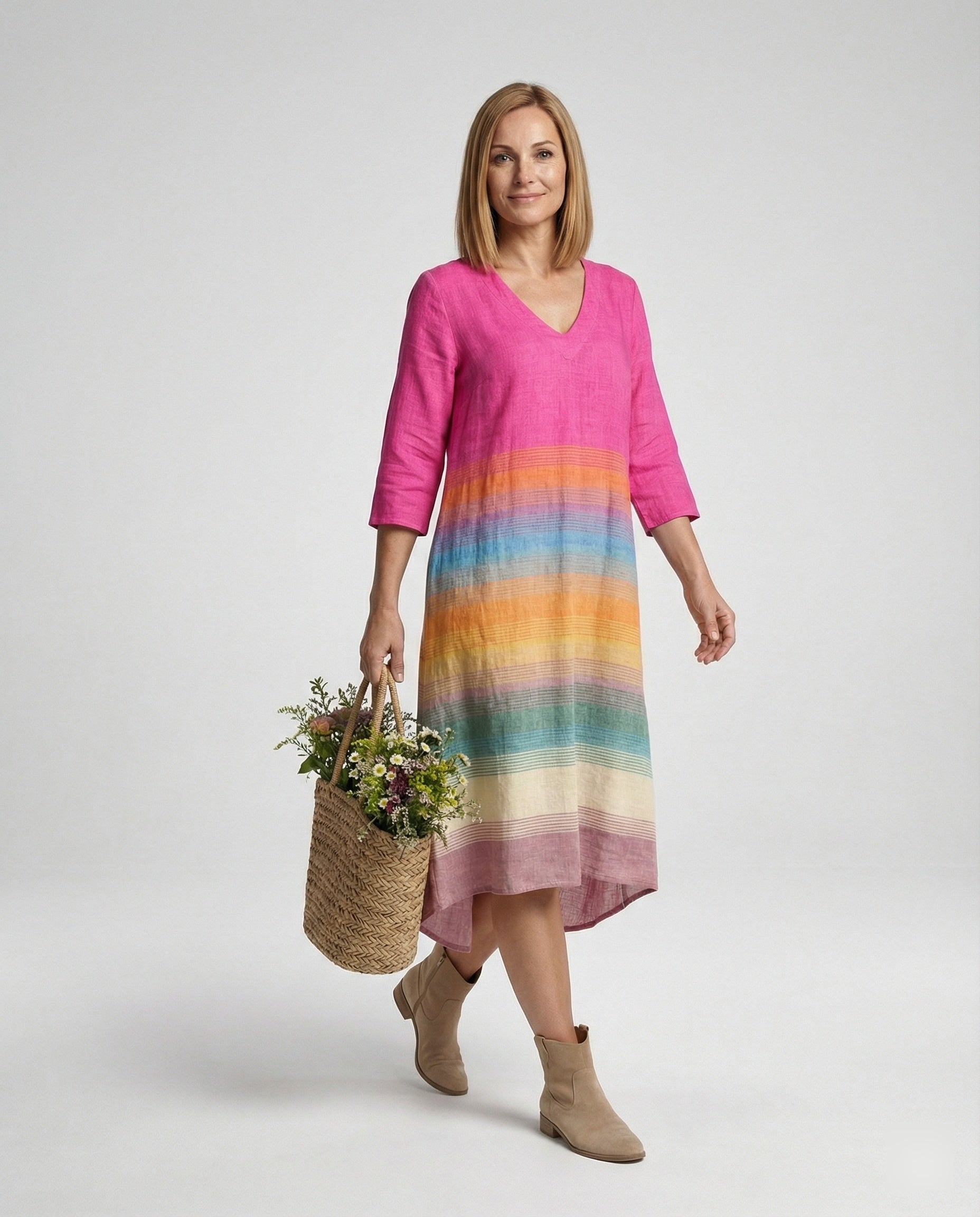 Boho Maxi Dress Summer Women Pockets