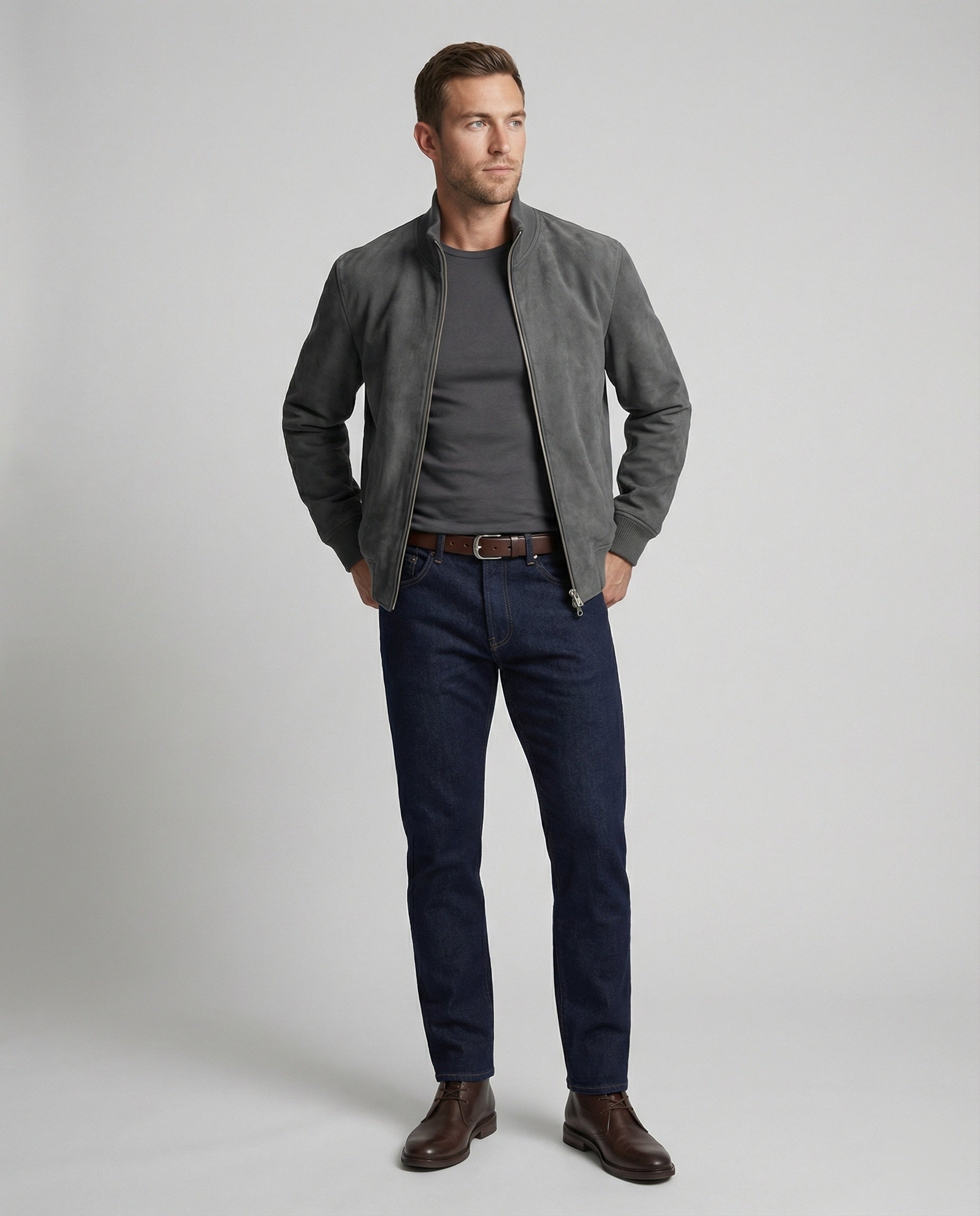 Leisurewear Men's Bomber Jacket Leather Look