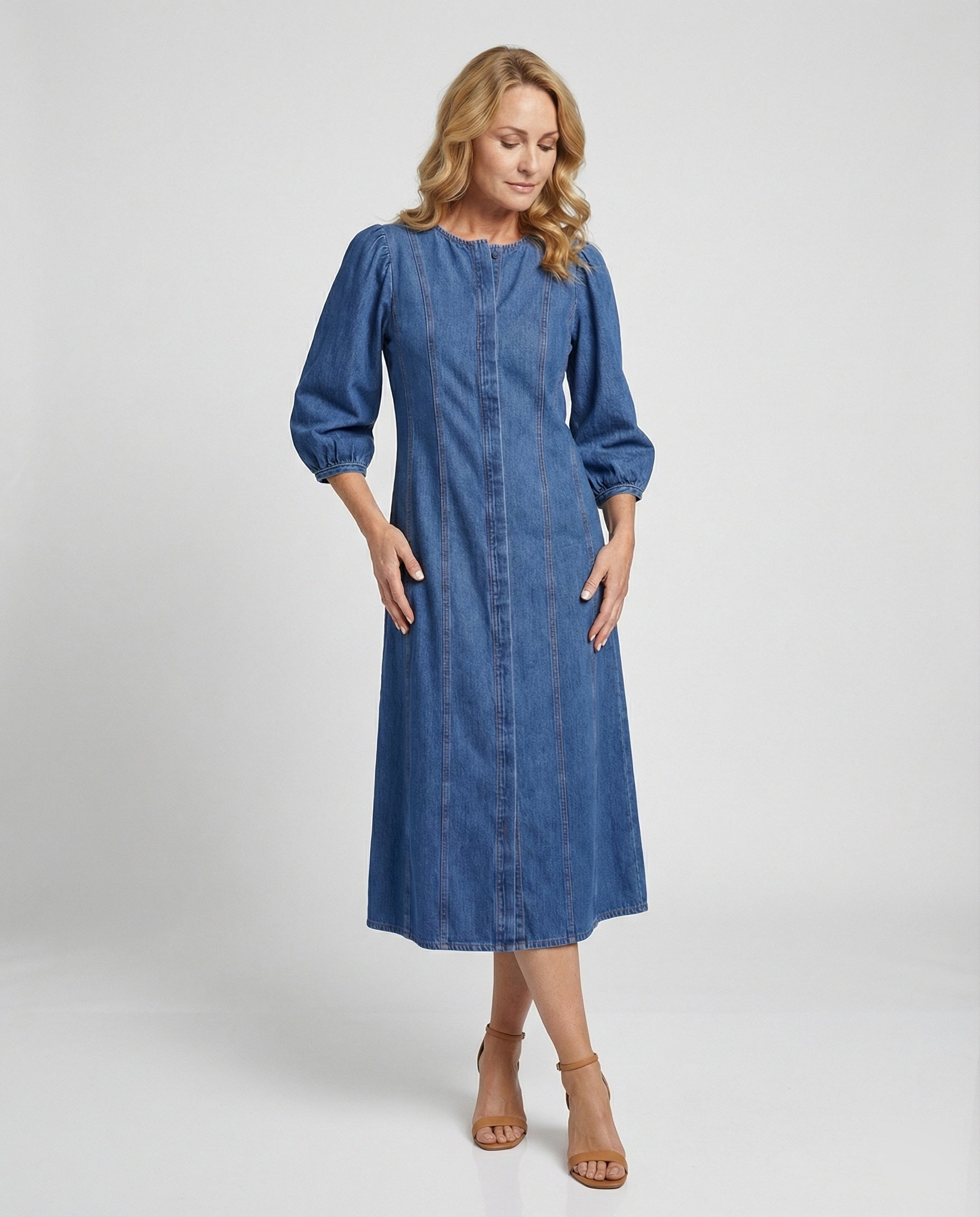 Casual Dress Women Denim A-Line