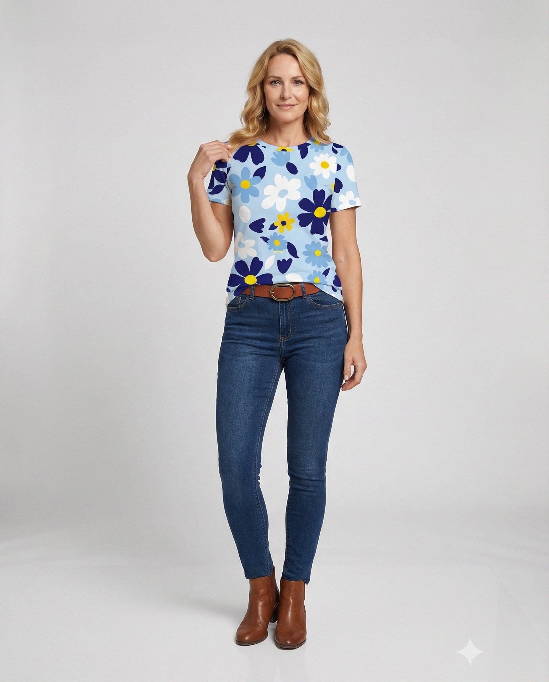 Short Sleeve Shirt Women With Floral Print