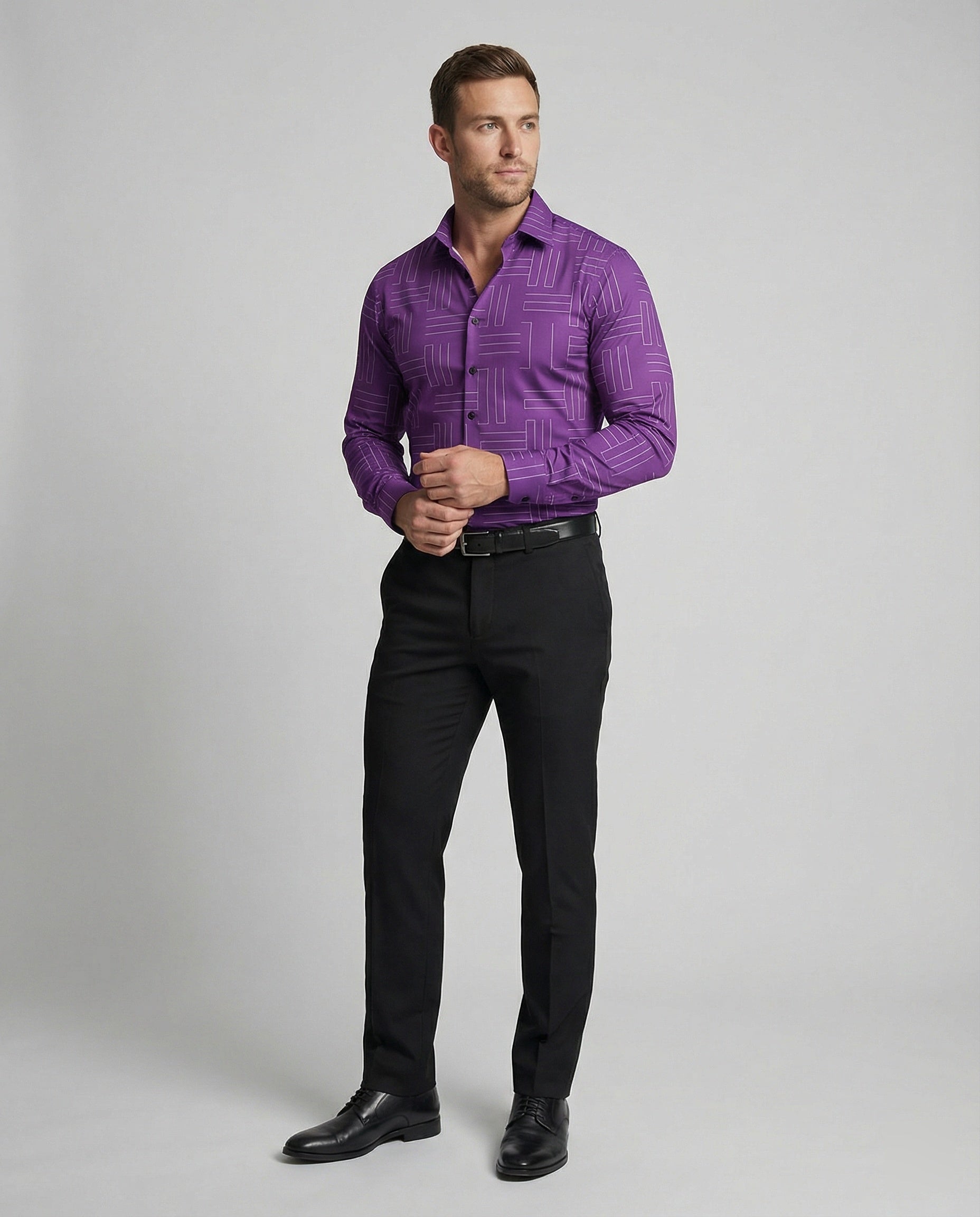 Men's Business Shirt Shark Collar