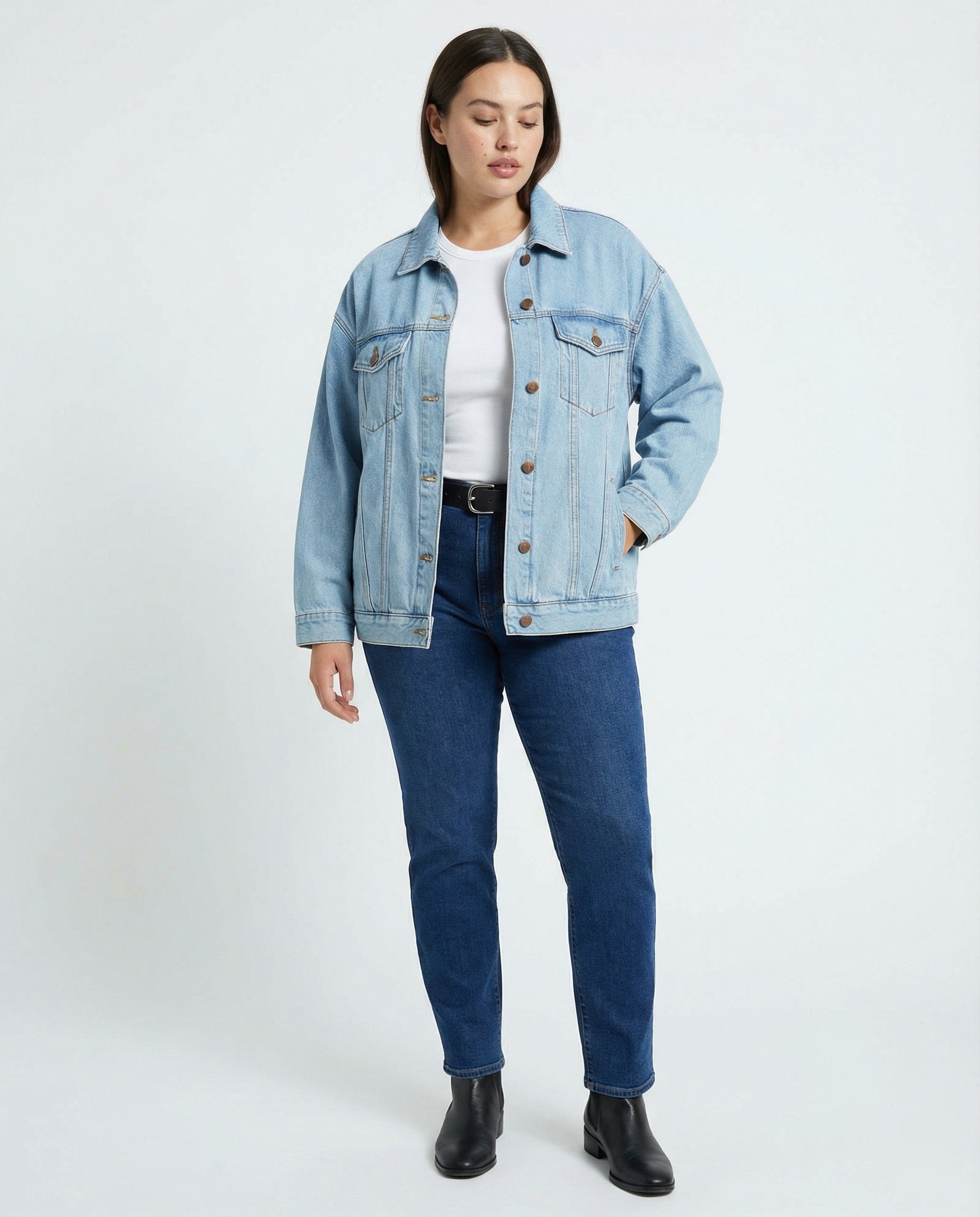 Transitional jacket women sporty jeans