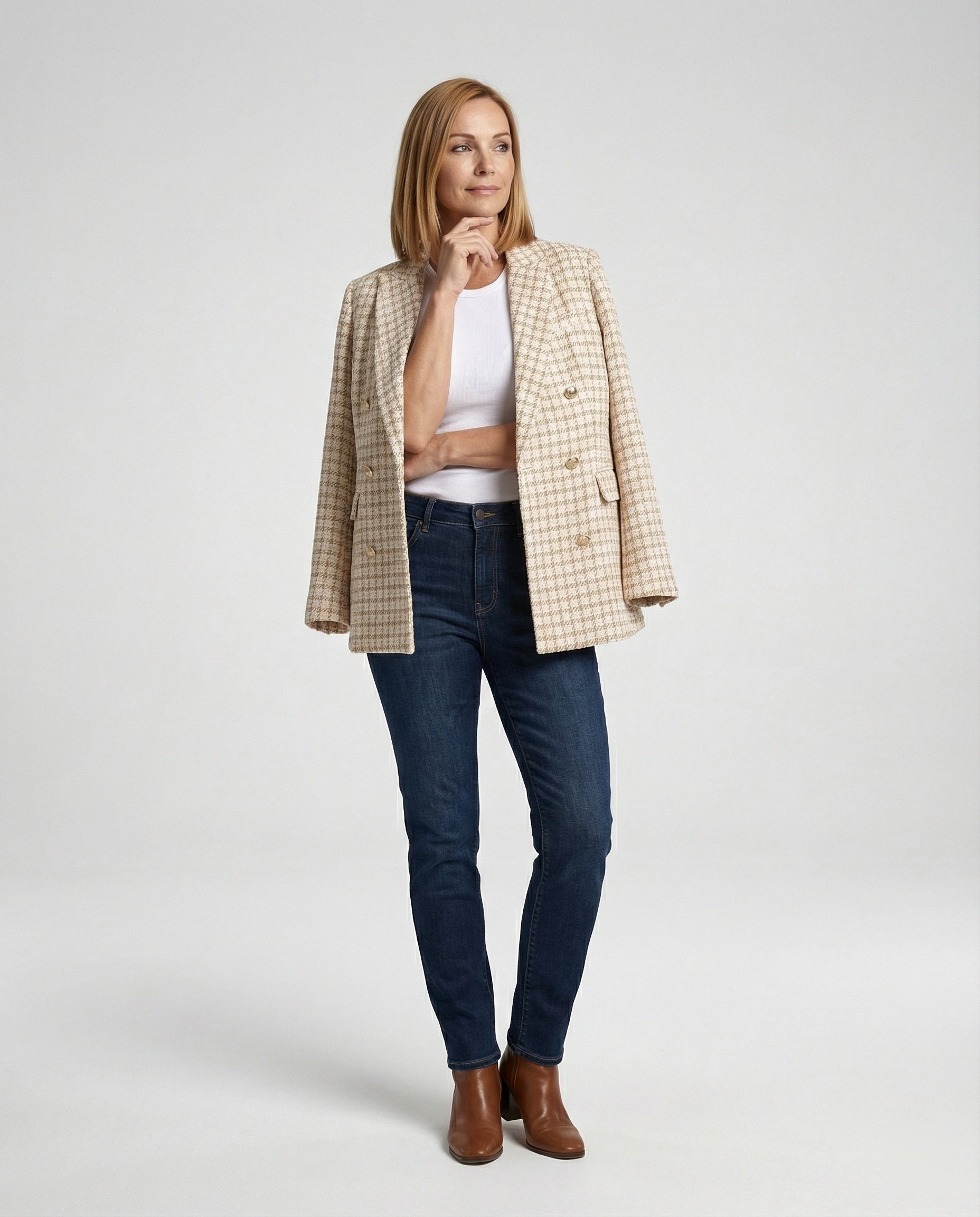 Women's Blazer Tweed Boucle