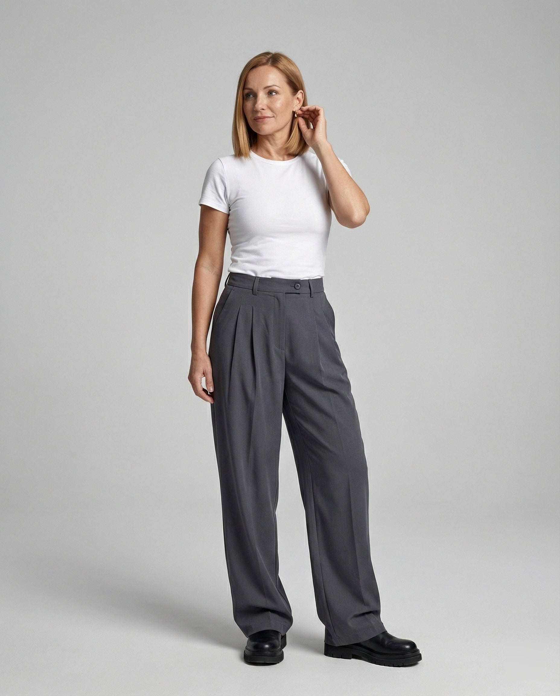 Casual Wear Unisex Suit Pants Wide