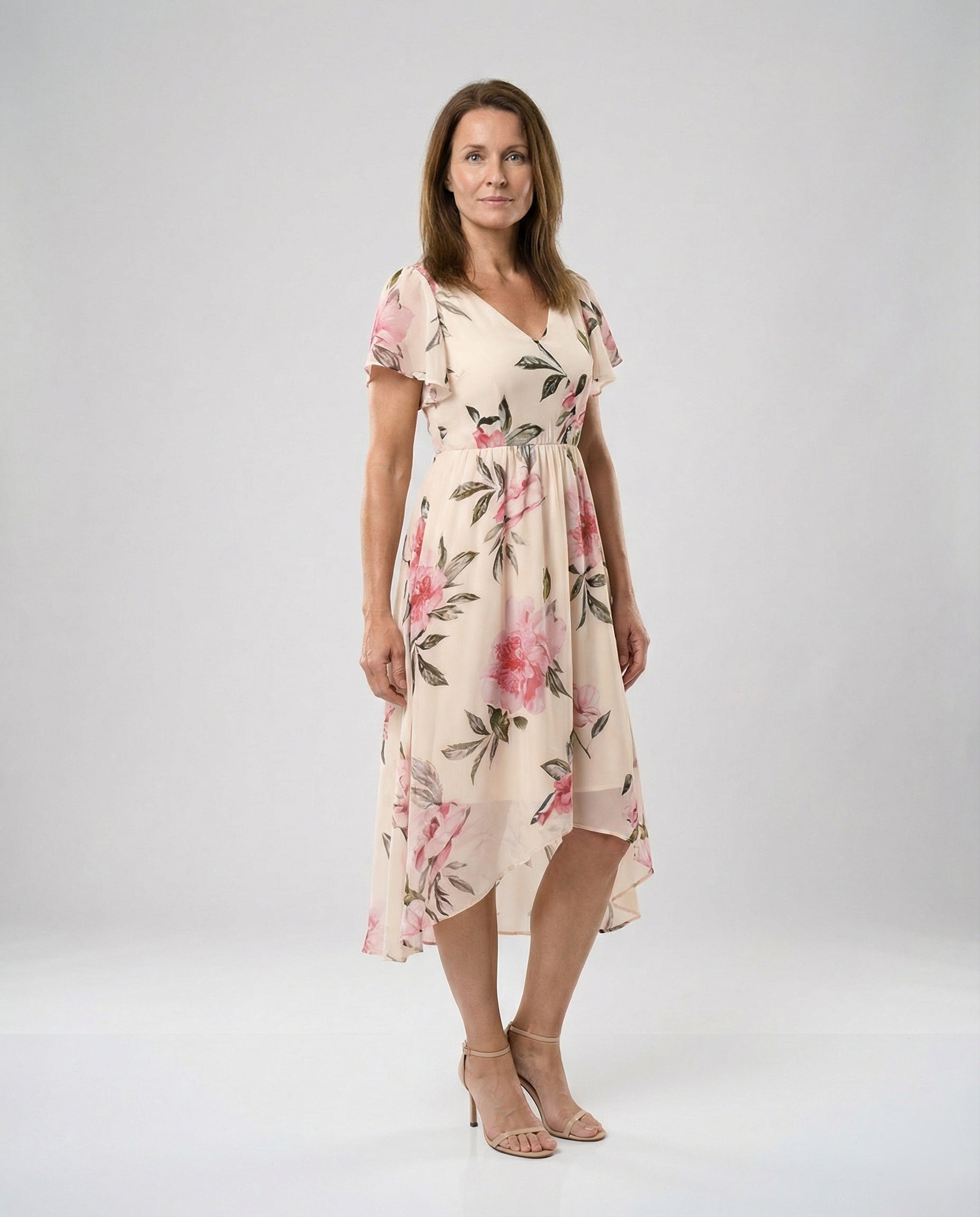 Leisure Dress Women Chiffon High Low