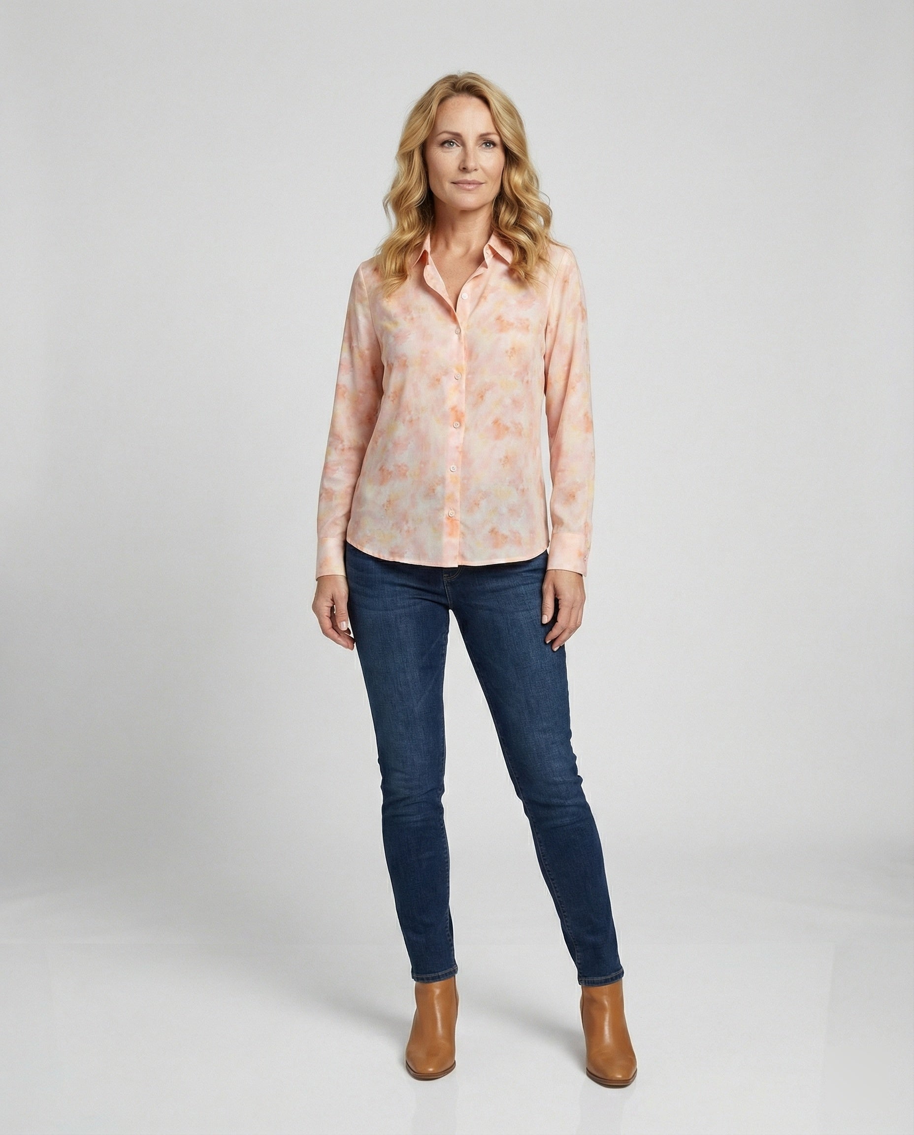 Women's Blouse Chiffon Watercolor