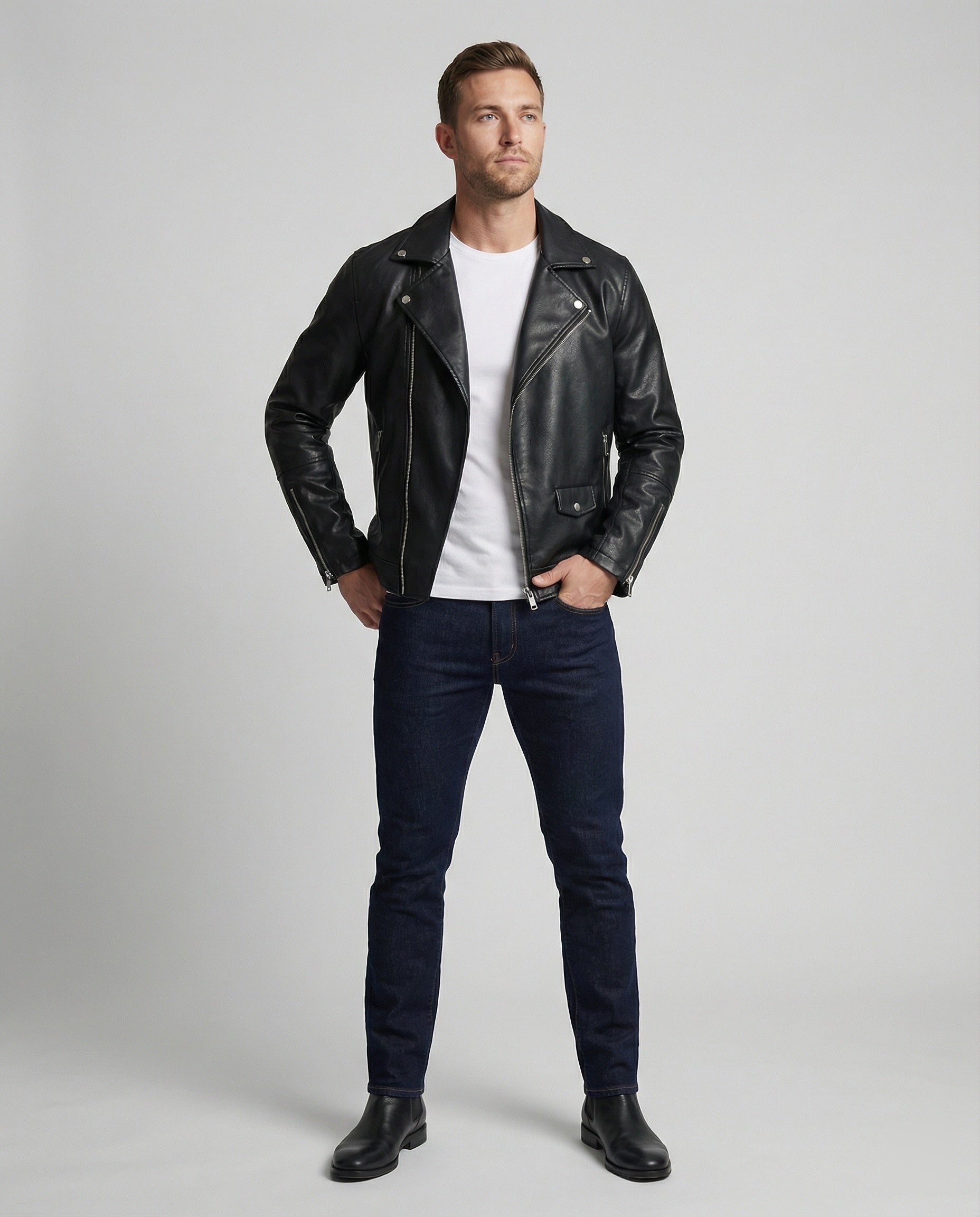Men's Nappa Leather Motorcycle Jacket