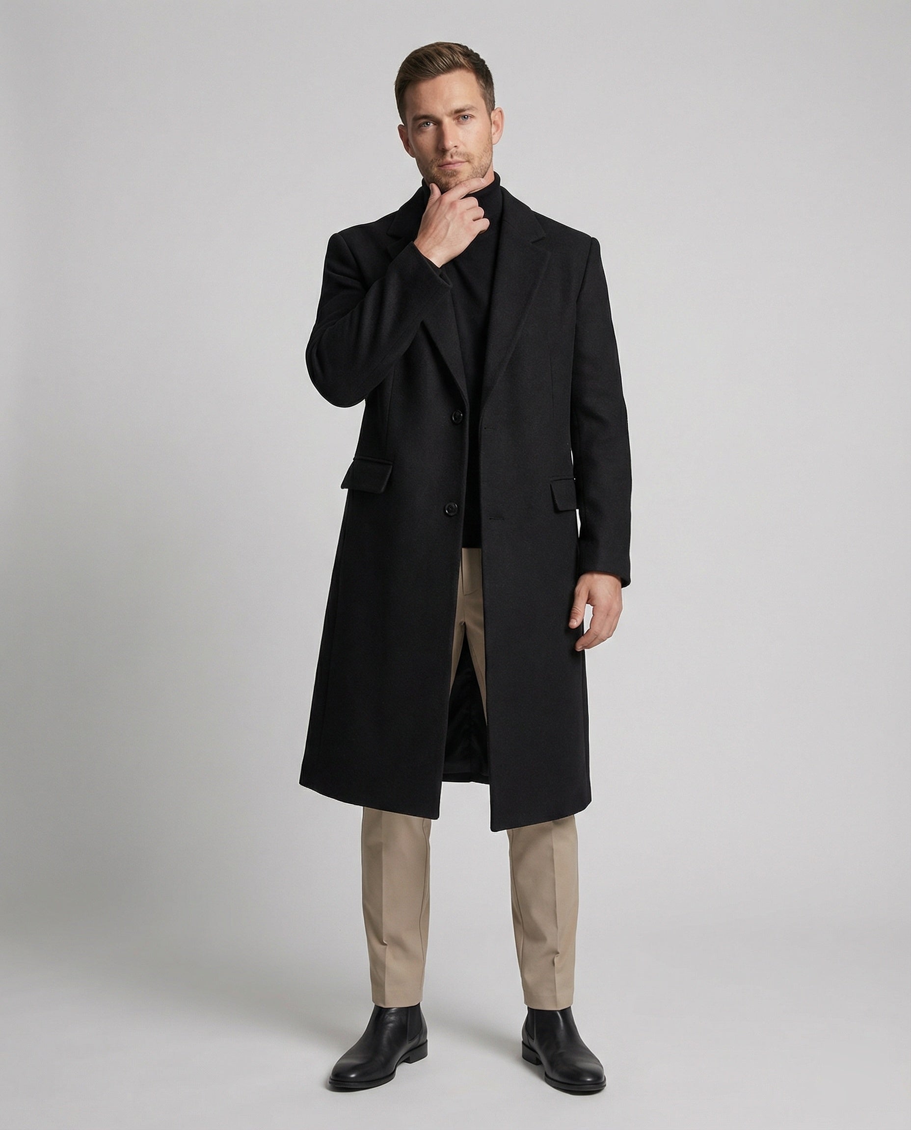 Men's elegant long coat