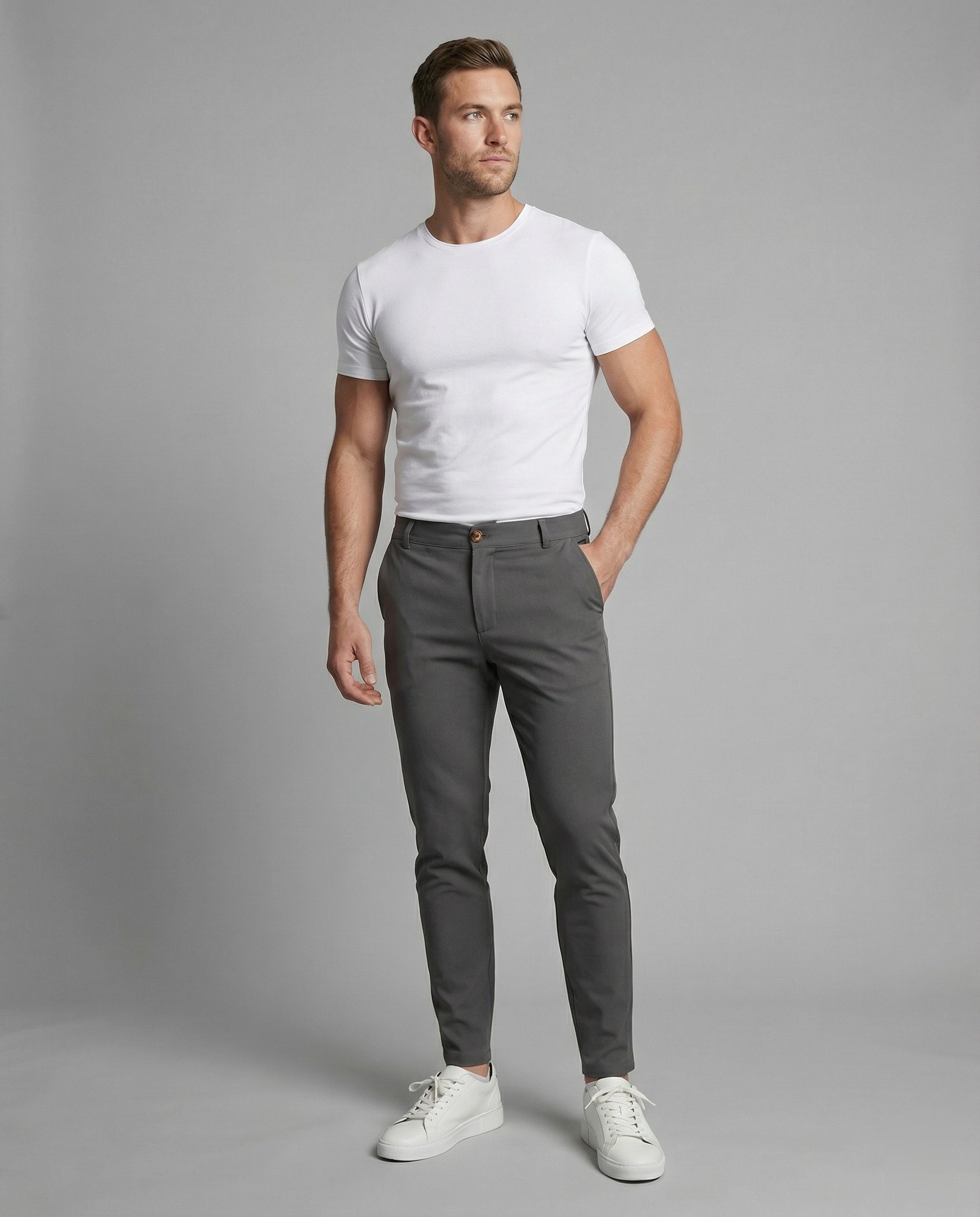 Men's Chino Pants Slim Fit Elastic