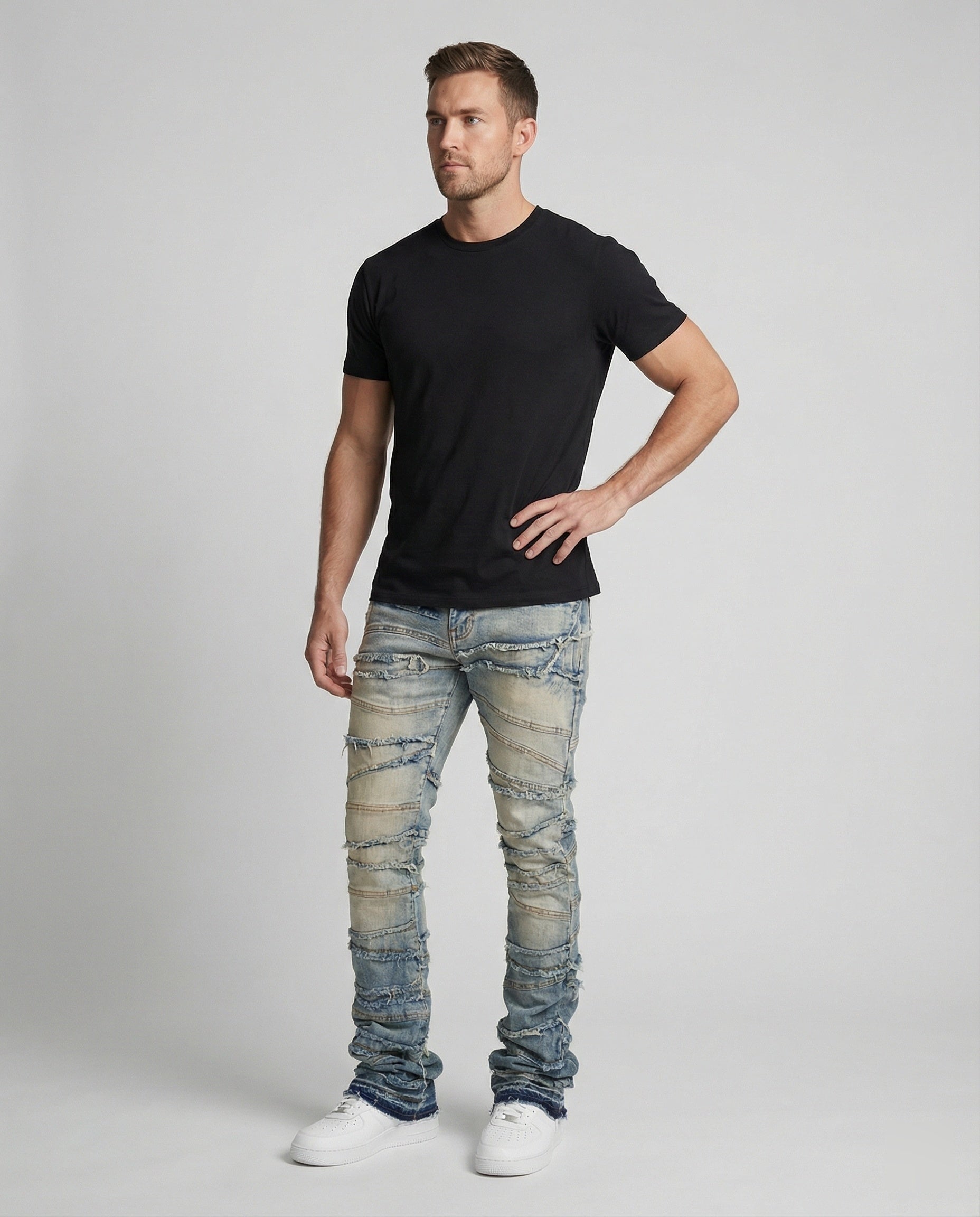 Men's Destroyed Jeans Slim Fit