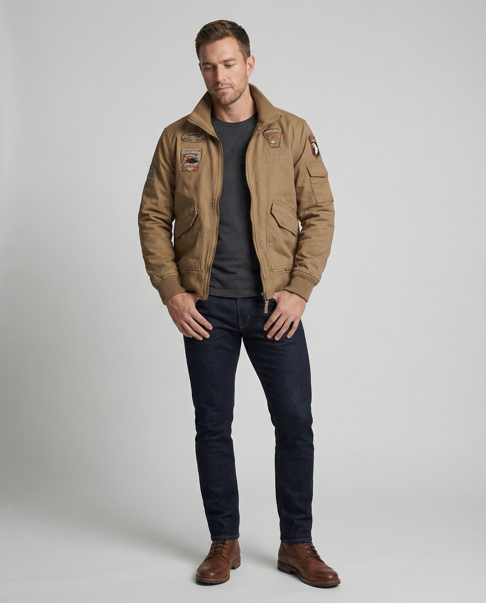 Men's Bomber Jacket Military Style