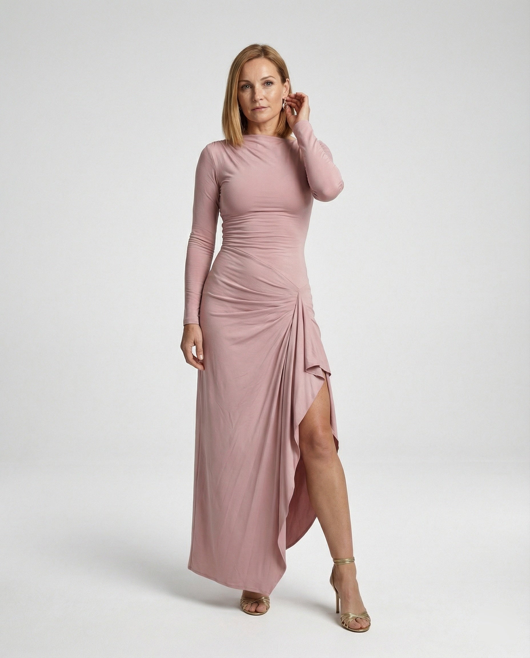 Women's Wrap Evening Dress Long with Slit