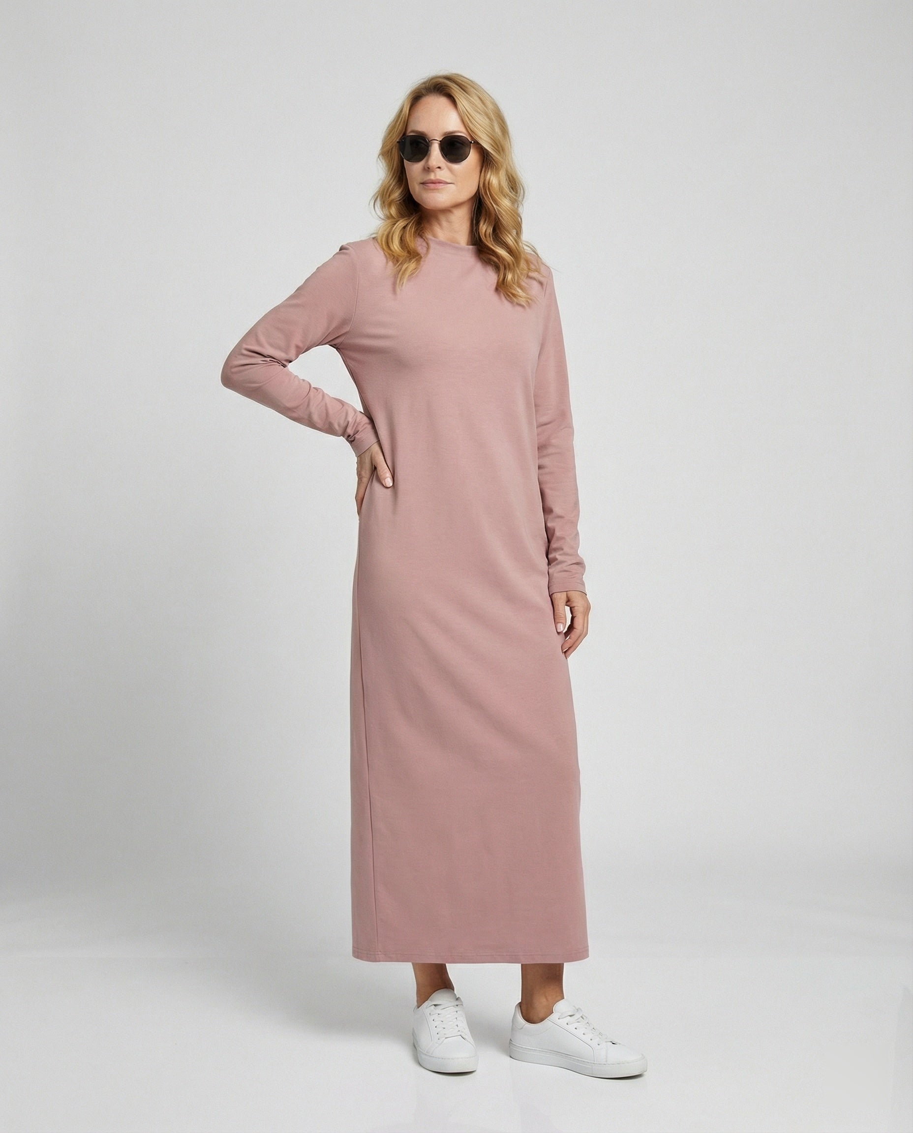 Women Leisure Dress Sweat Long