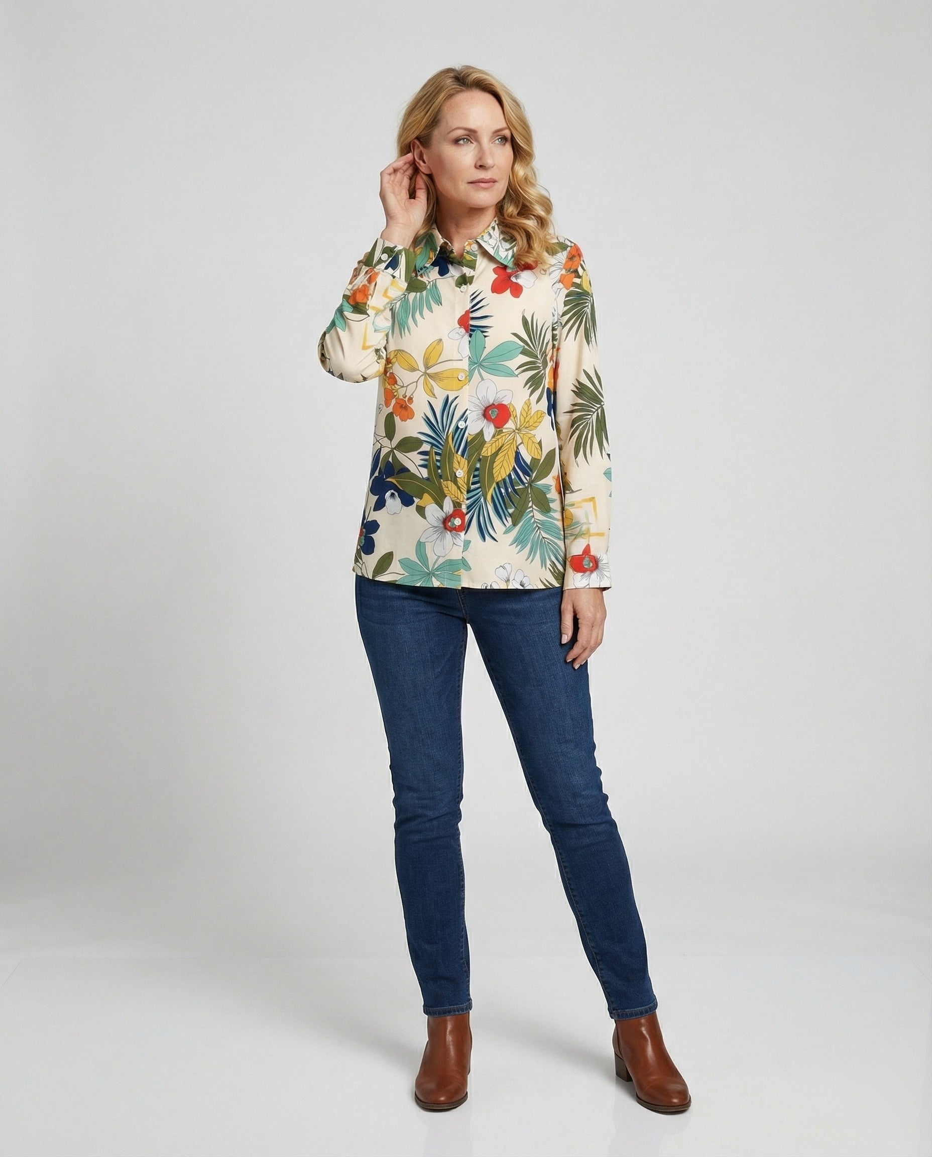 Women's Blouse Floral Viscose