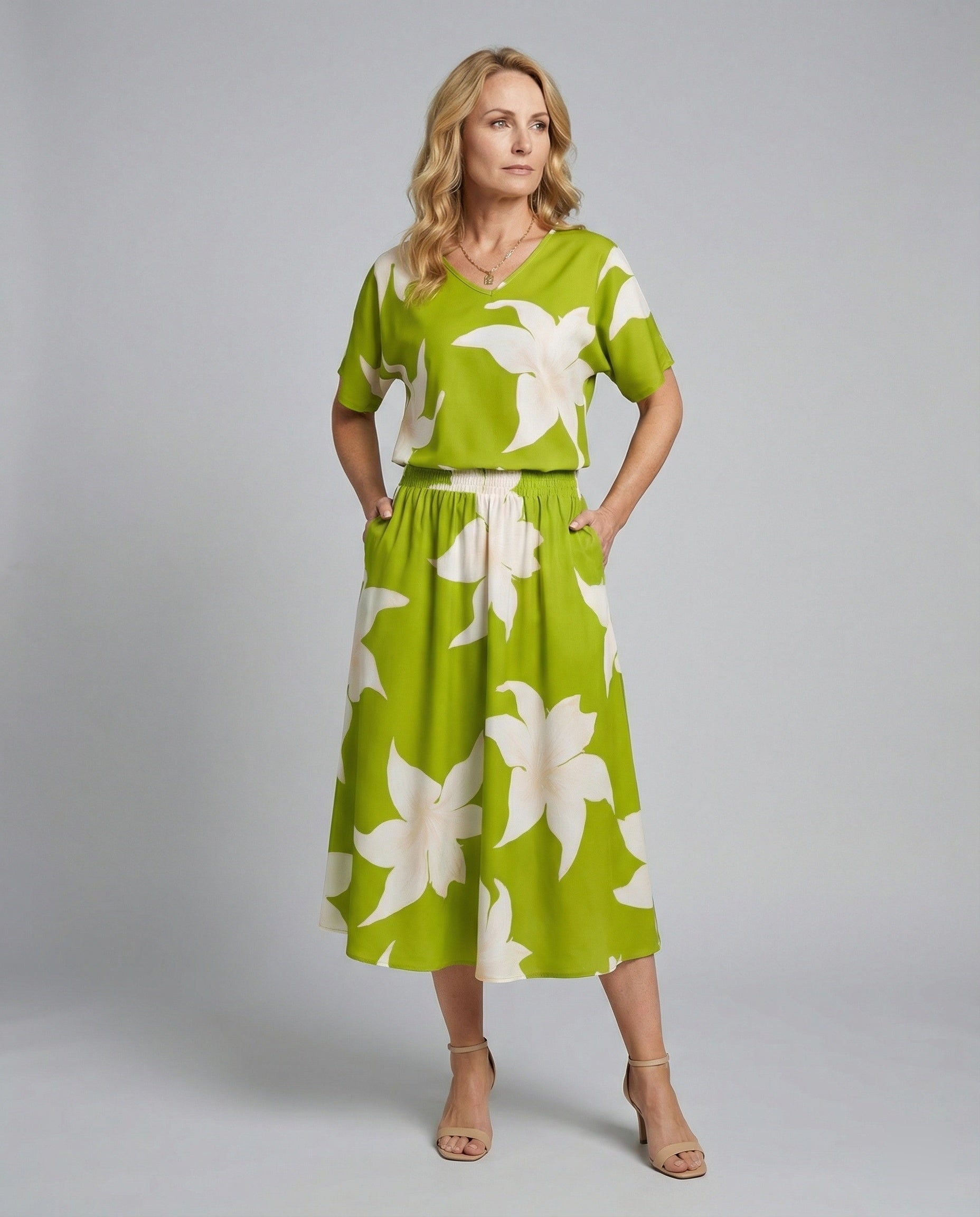 Ladies Two-Piece Set Summer Floral