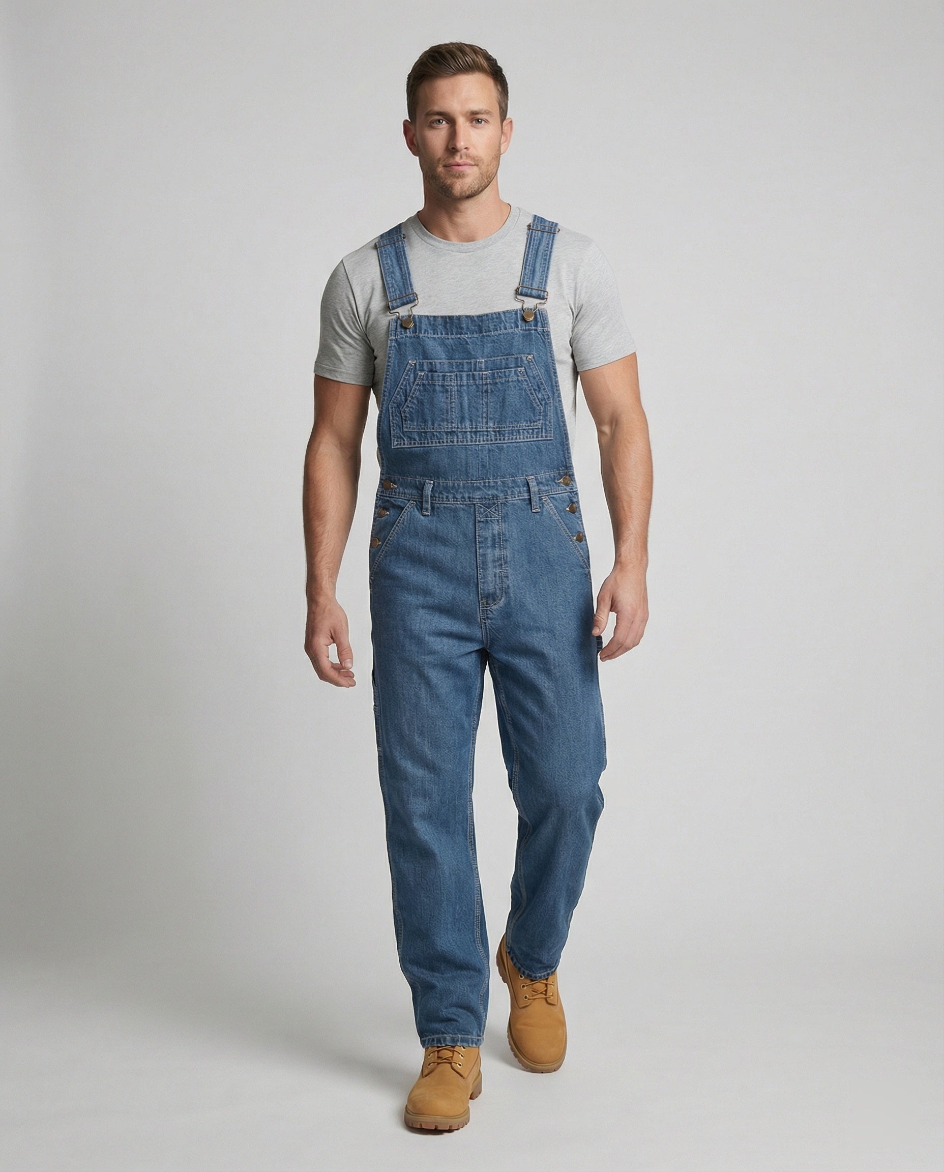Men's Jeans Overalls Wide