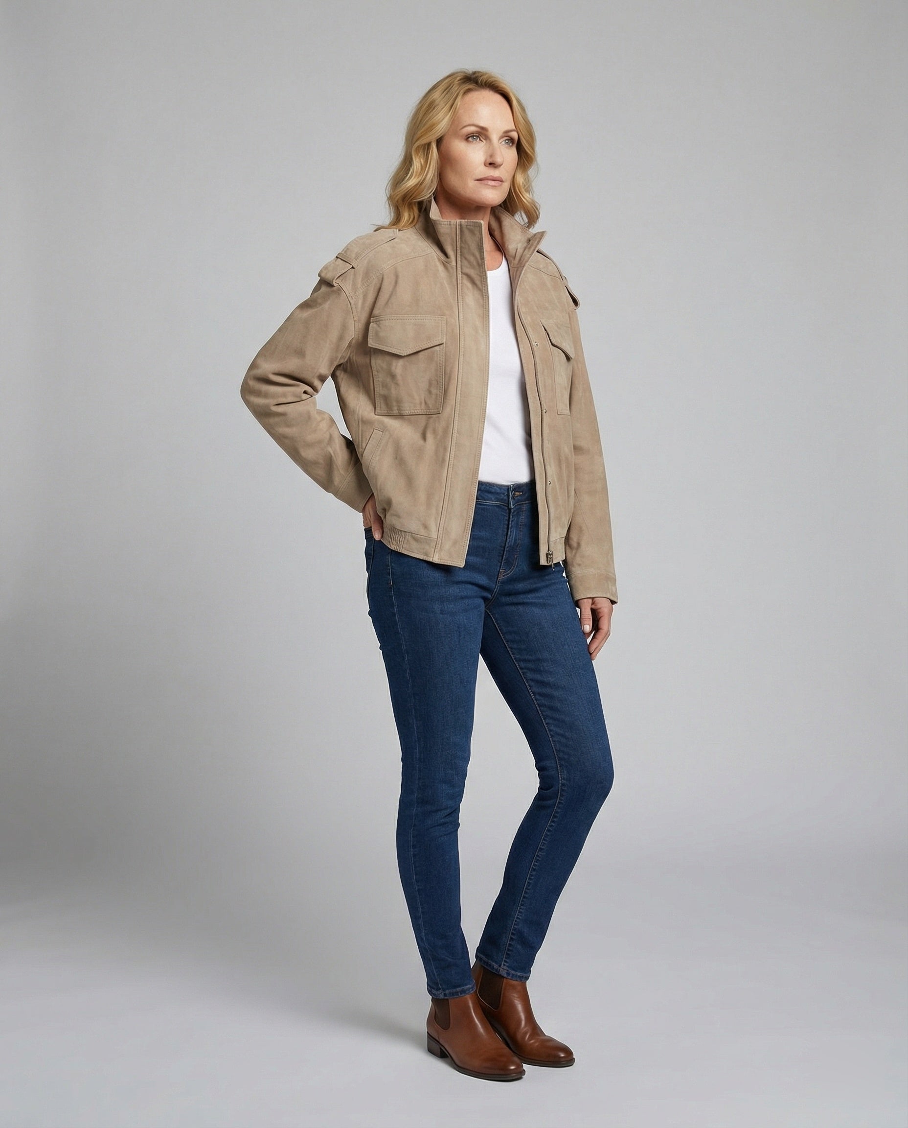 Leisurewear Women Velvet Field Jacket
