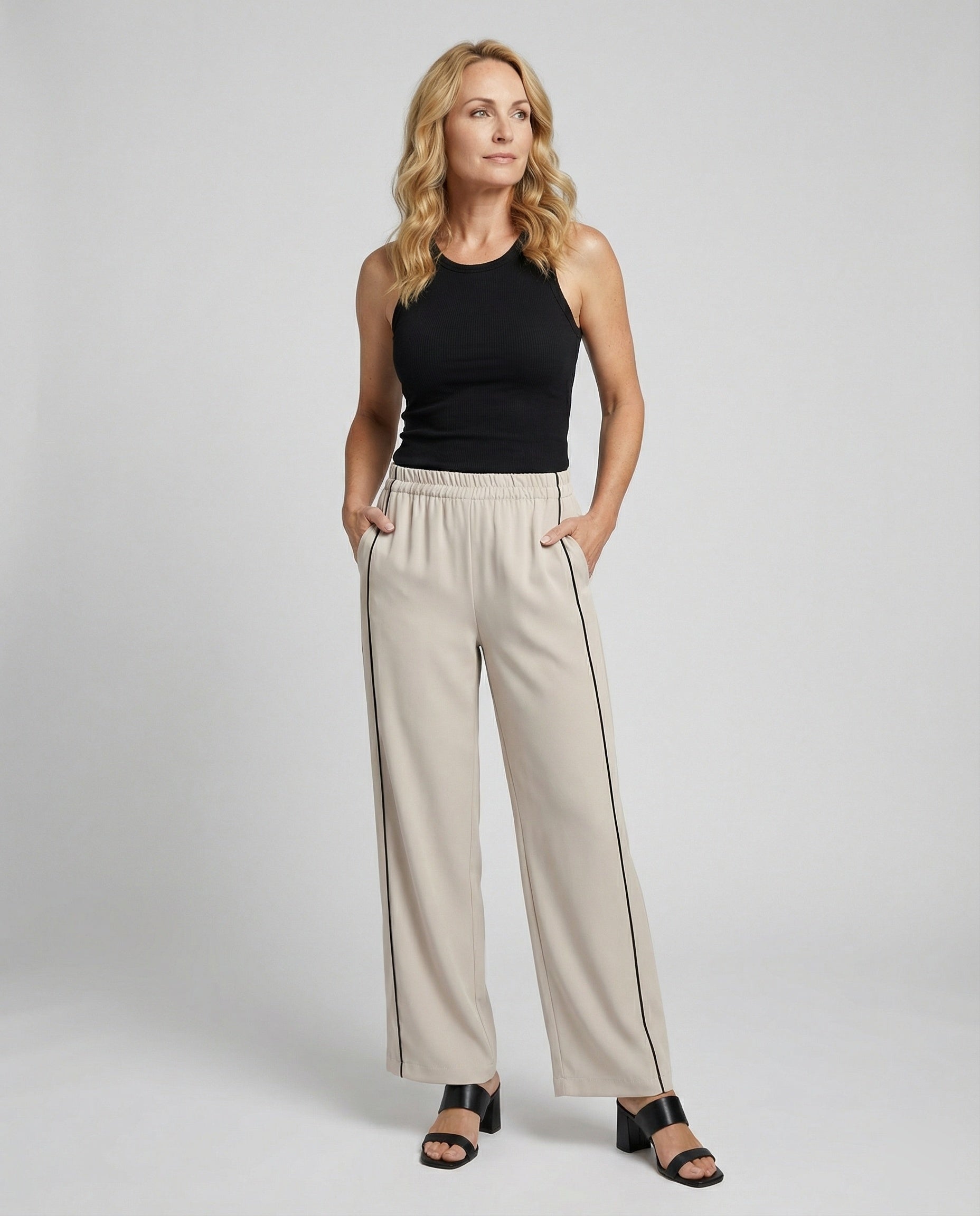 Palazzo Pants Wide With Elastic Waistband Women