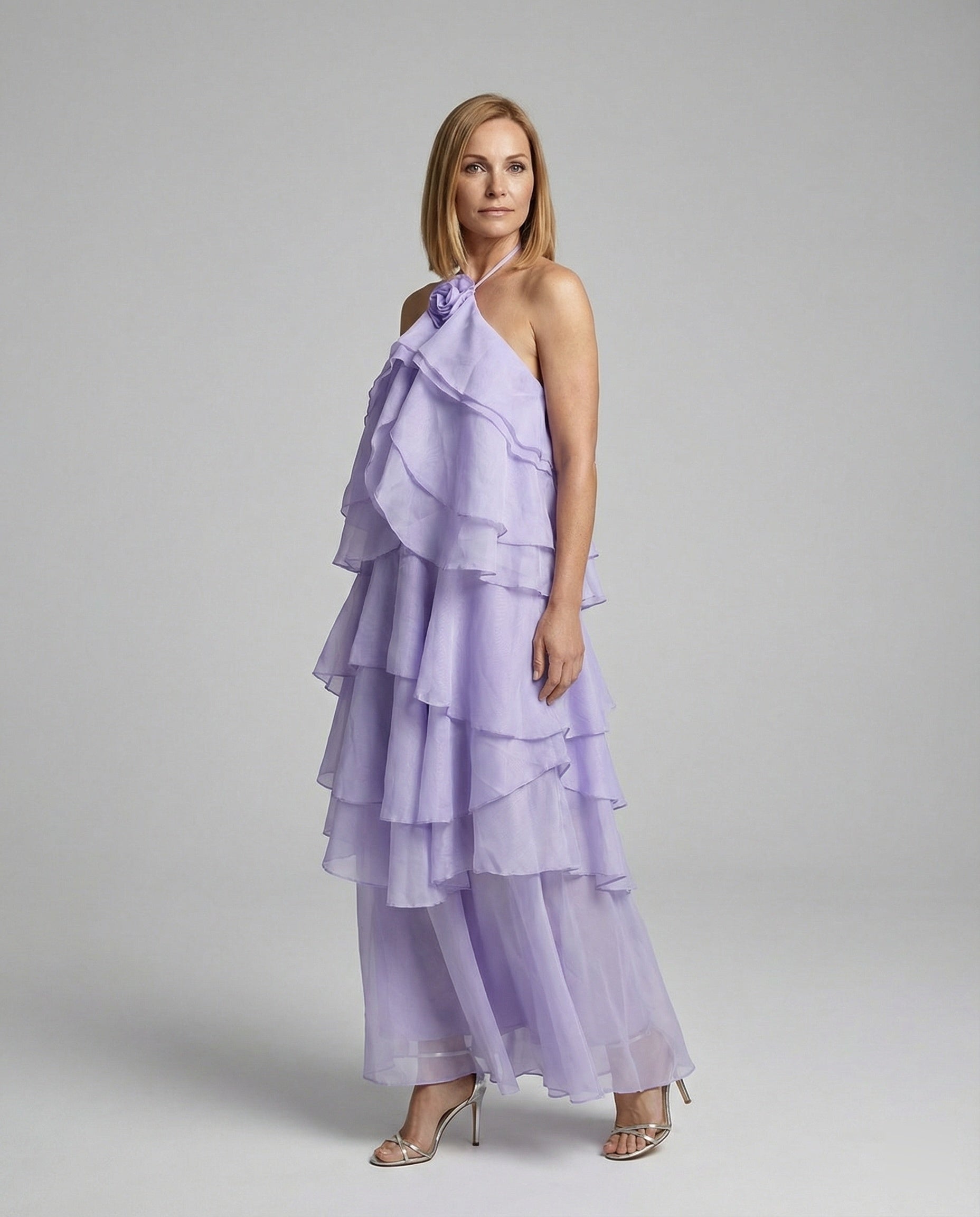 Women's summer dress short with ruffles