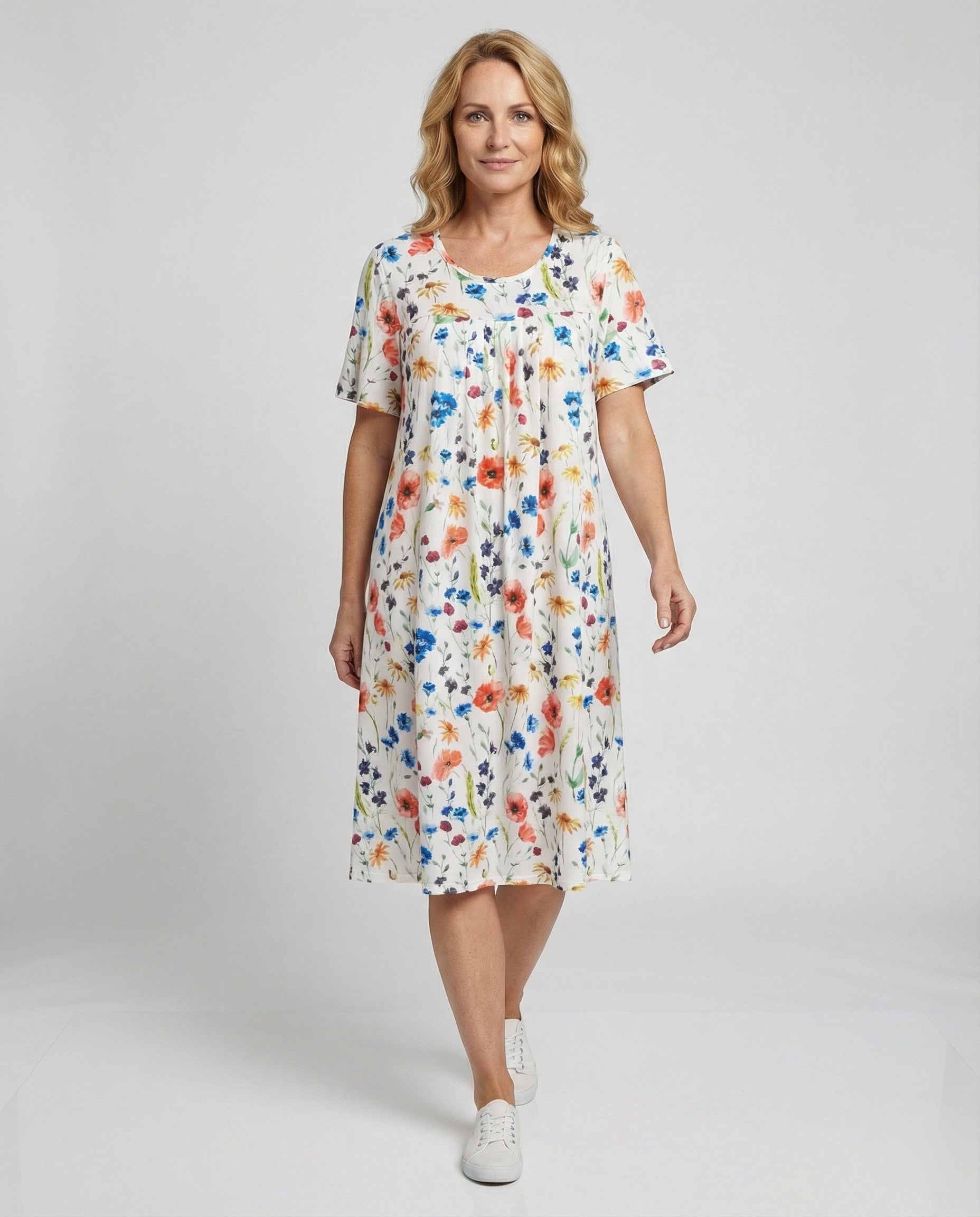 Ladies leisure dress jersey knee-length