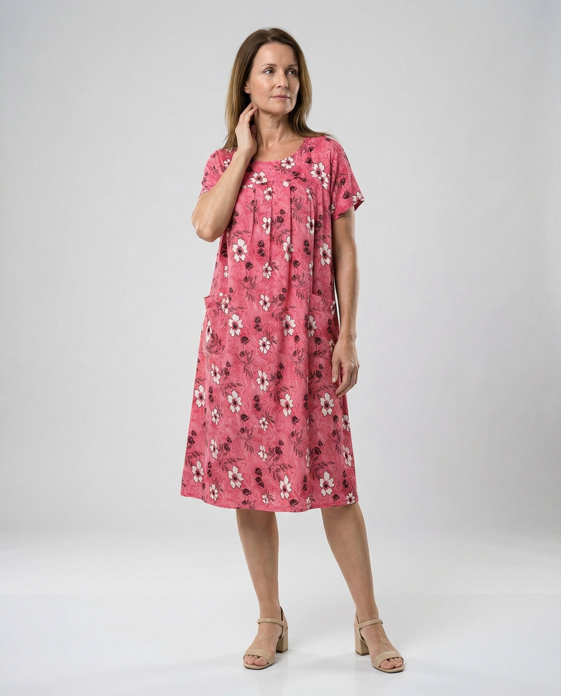 Lightweight Midi Dress Women With Pockets