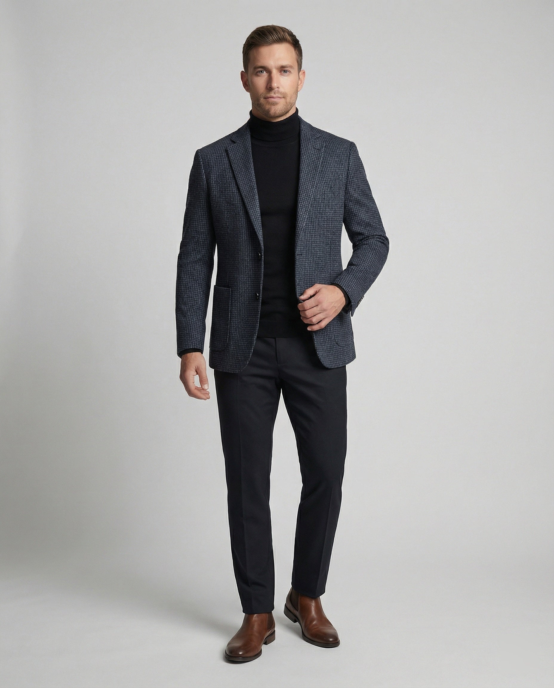 Men's Blazer Houndstooth Two Button