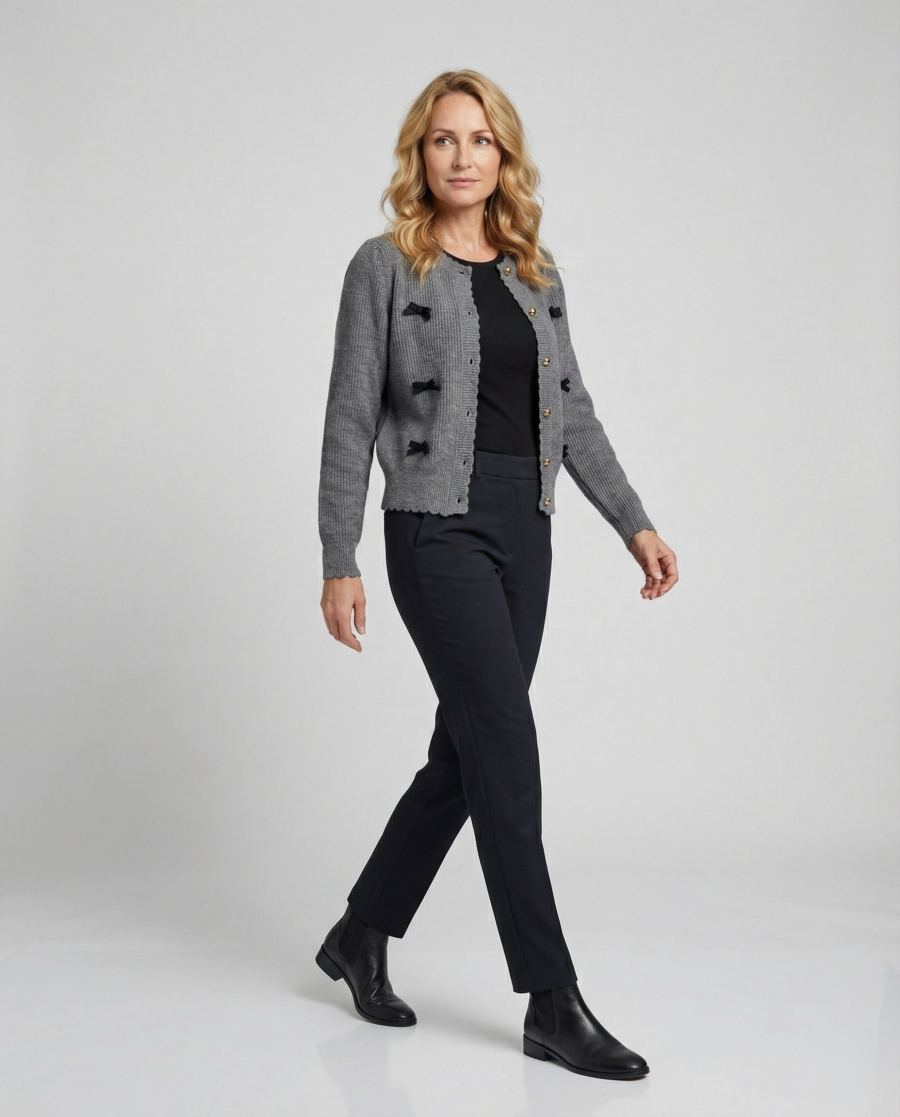 Women's cardigan with decorative buttons