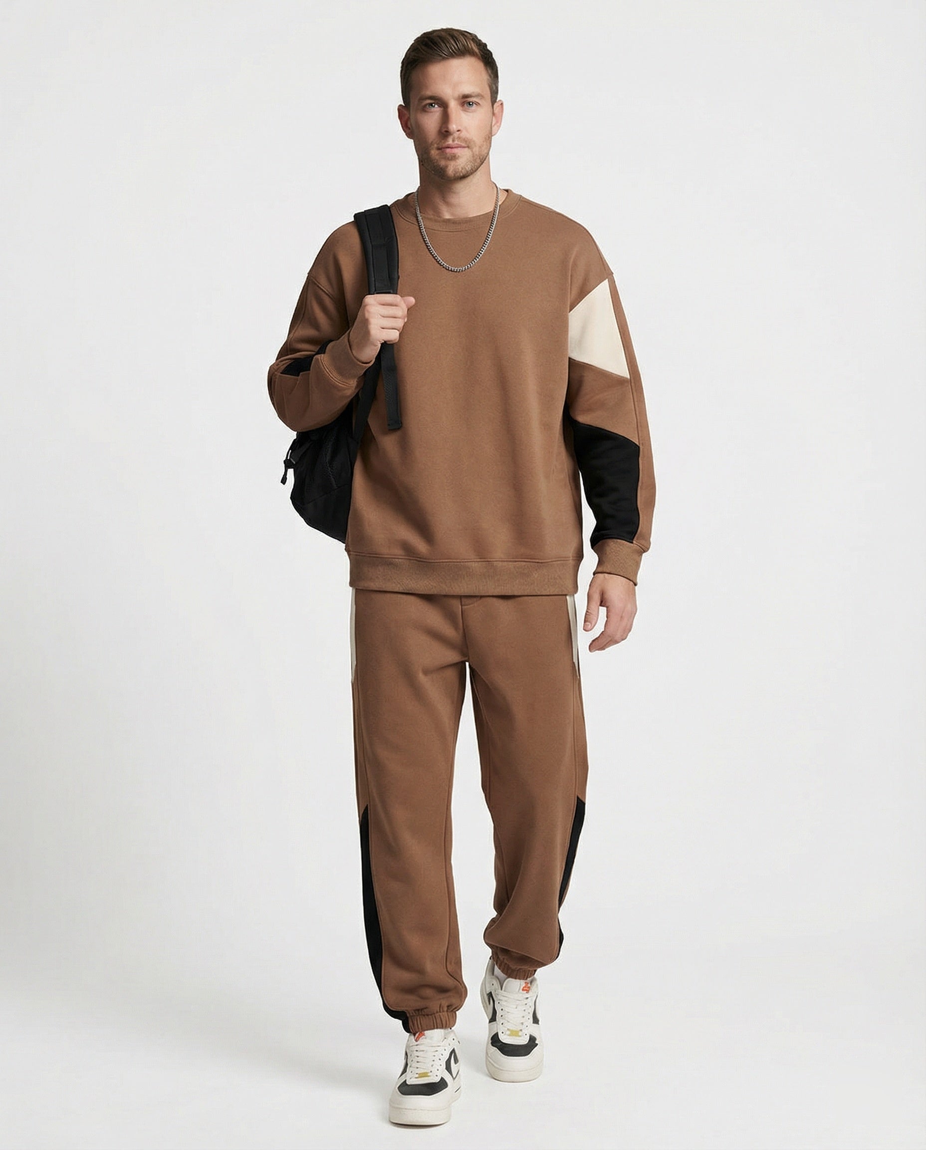 Men's Sweatset with Print and Jogging Pants