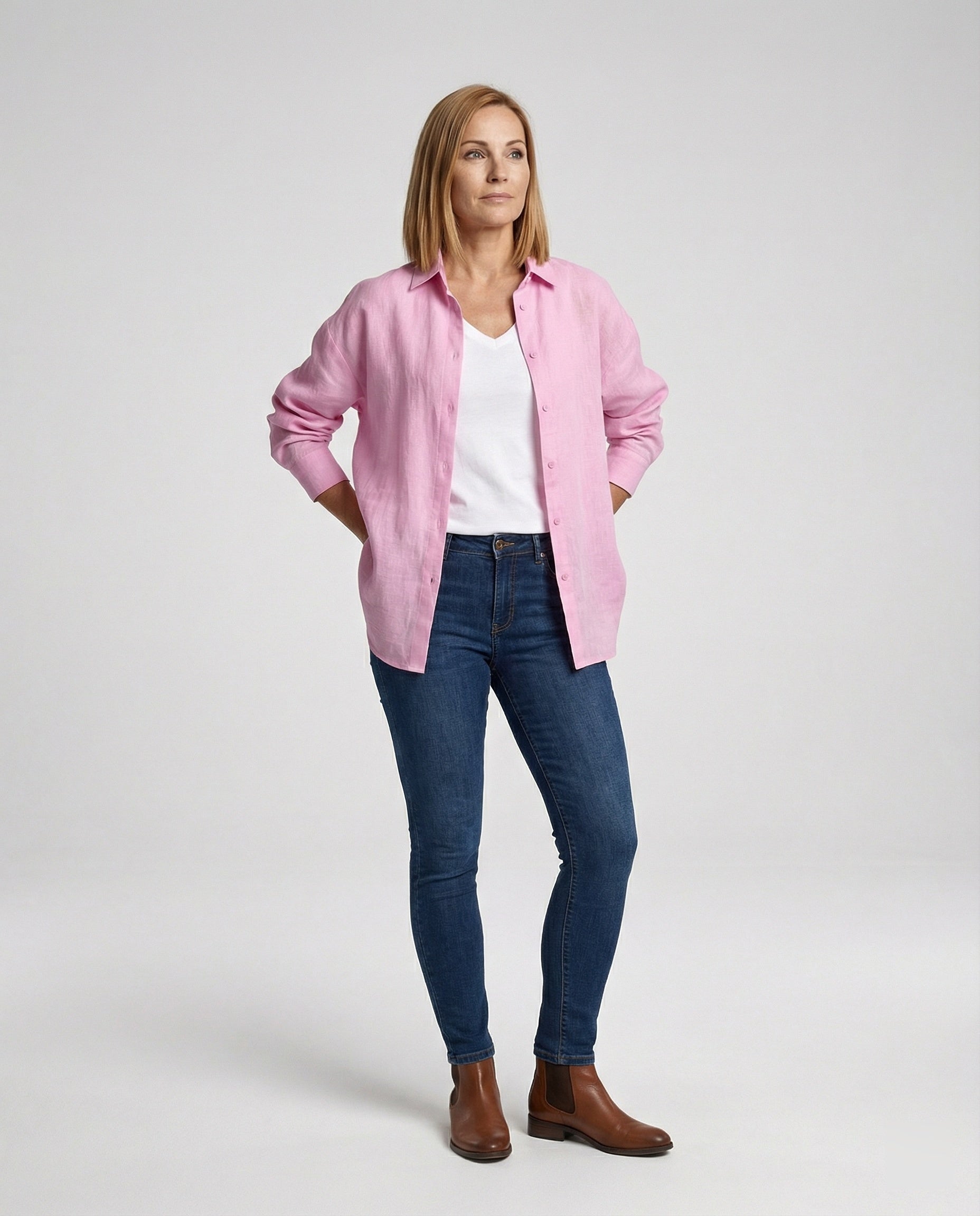 Women's Blouse Linen Oversize