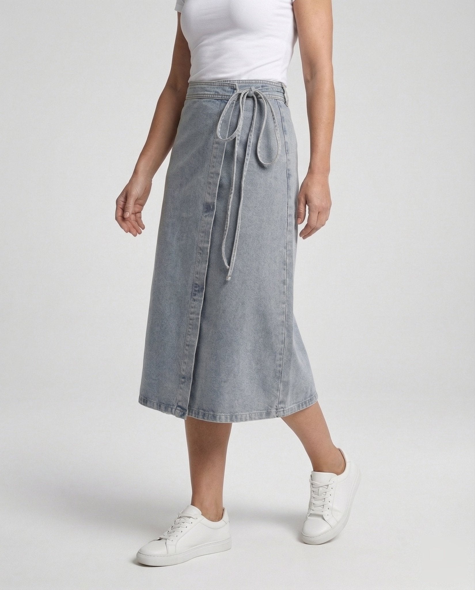 Jeans Wrap Skirt Women High Waist - Chichicherry