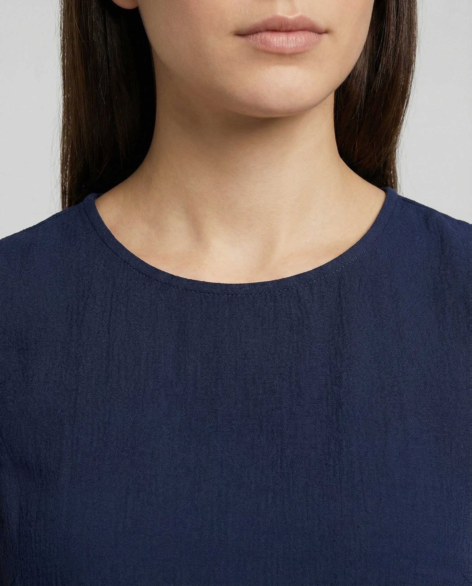 Ladies Asymmetrical Linen Tunic with Side Tie - Chichicherry