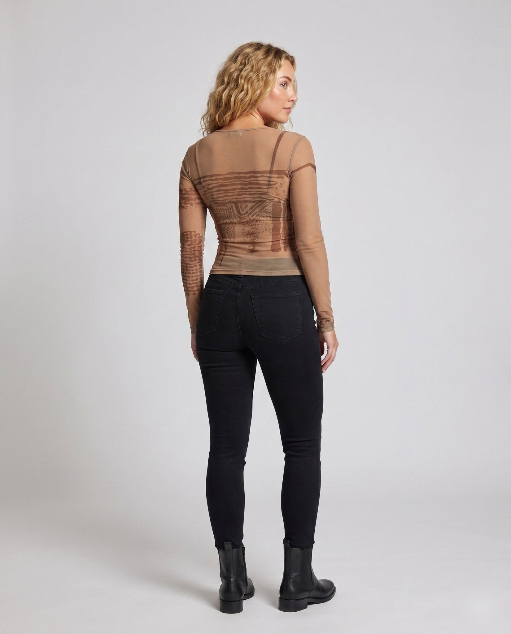 Ladies crop top with playful lettering and sophisticated lacing design - Chichicherry