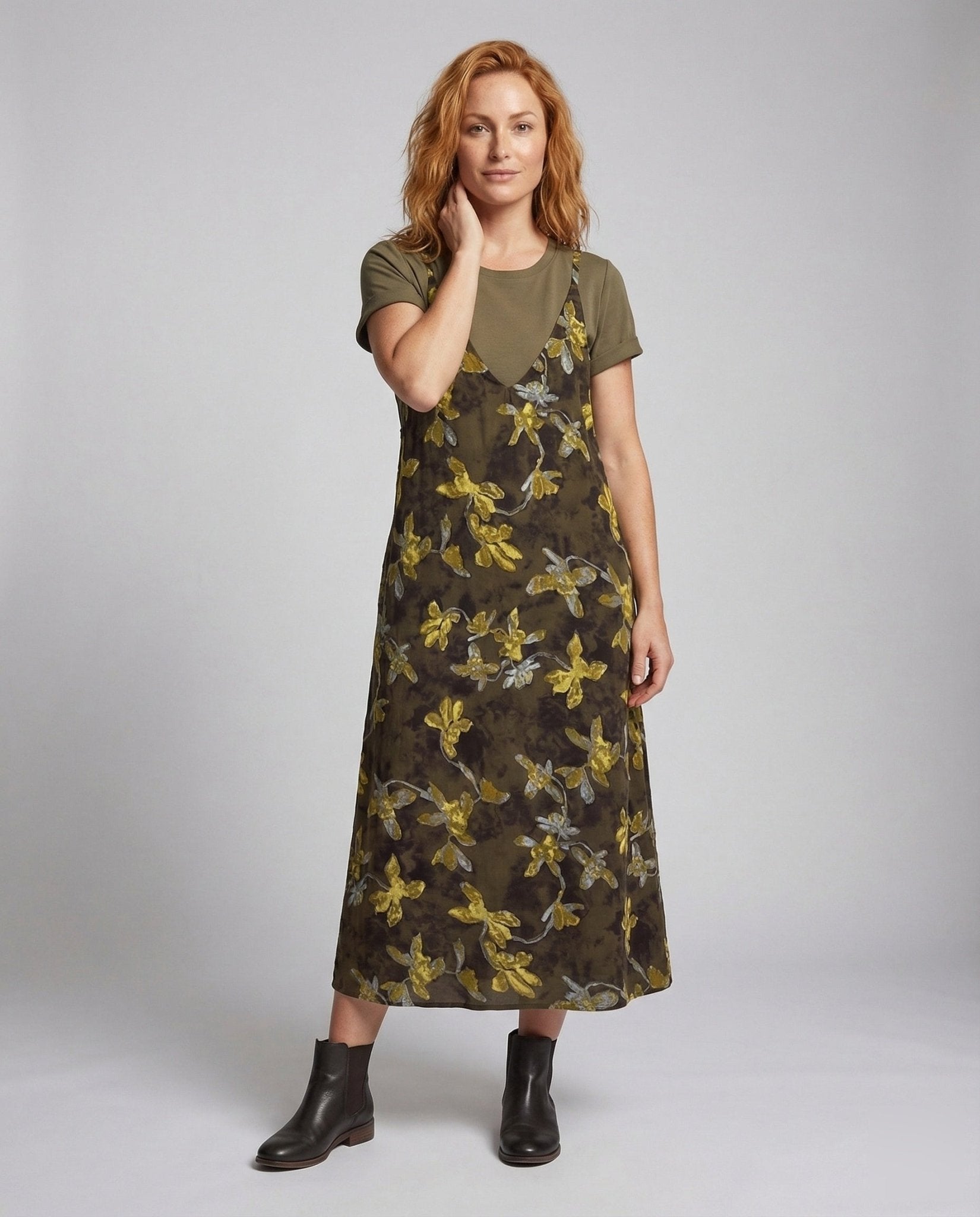 Ladies' Denim Look Maxi Dress - Chichicherry