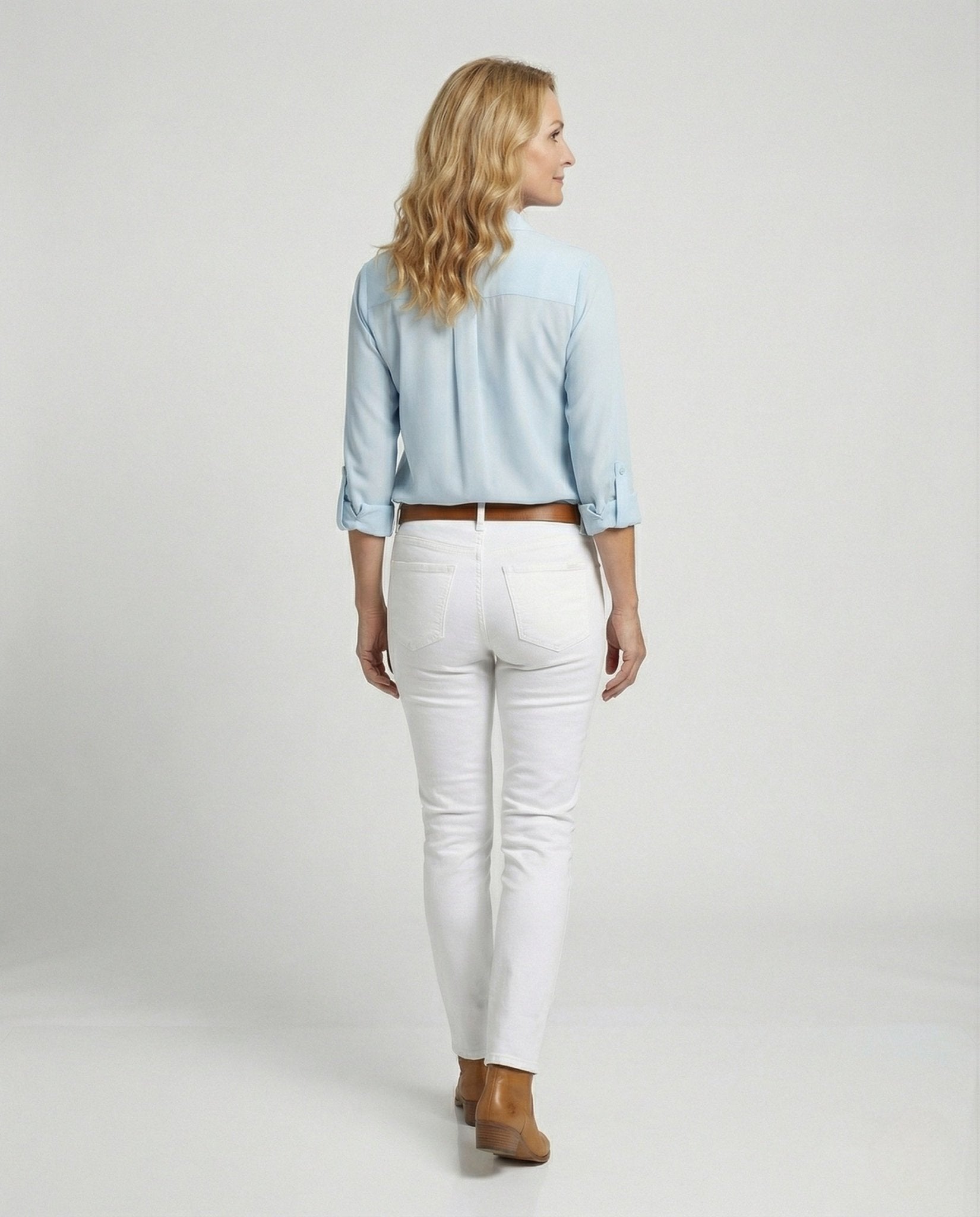 Ladies Elegant Shirt Blouse in Timeless Design - Chichicherry