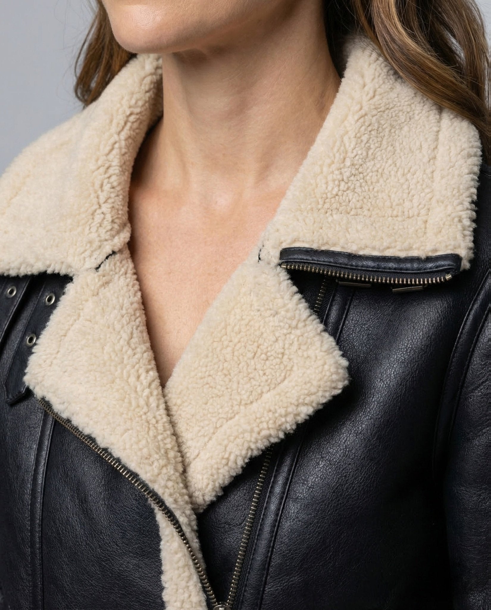 Ladies Flight Jacket Short Teddy - Chichicherry