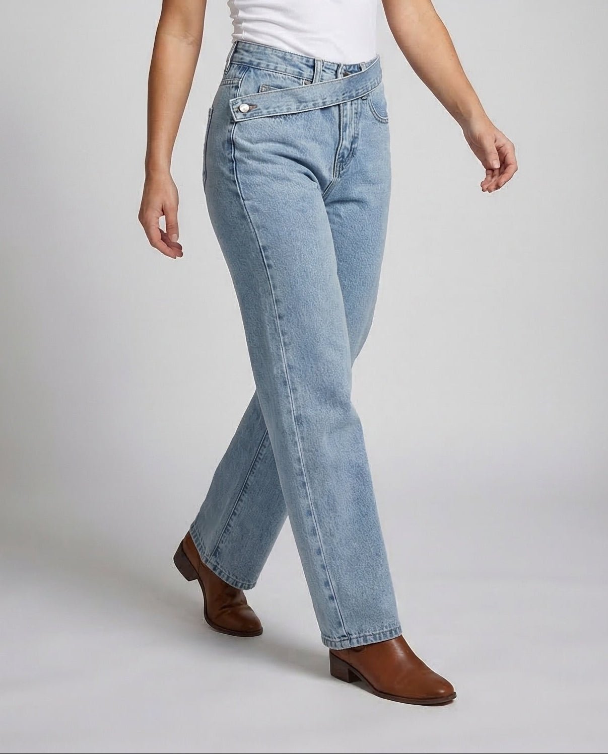 Ladies Jeans High Waist Wide Leg - Chichicherry