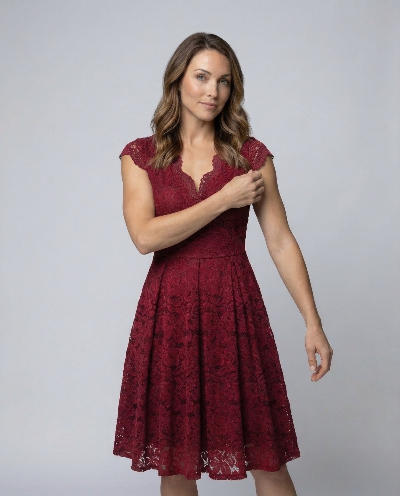 Ladies Lace Dress A-Line - Chichicherry