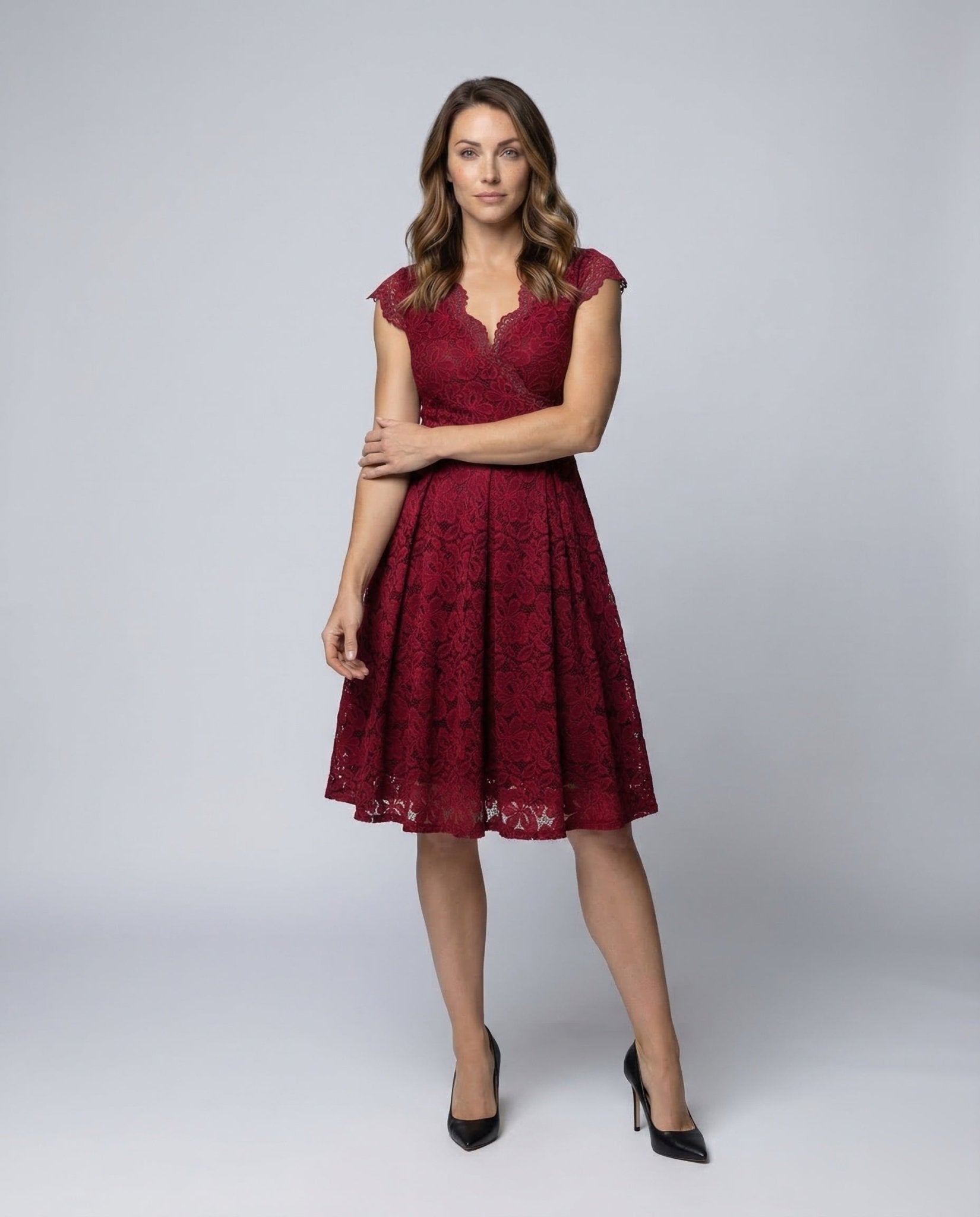 Ladies Lace Dress A-Line - Chichicherry