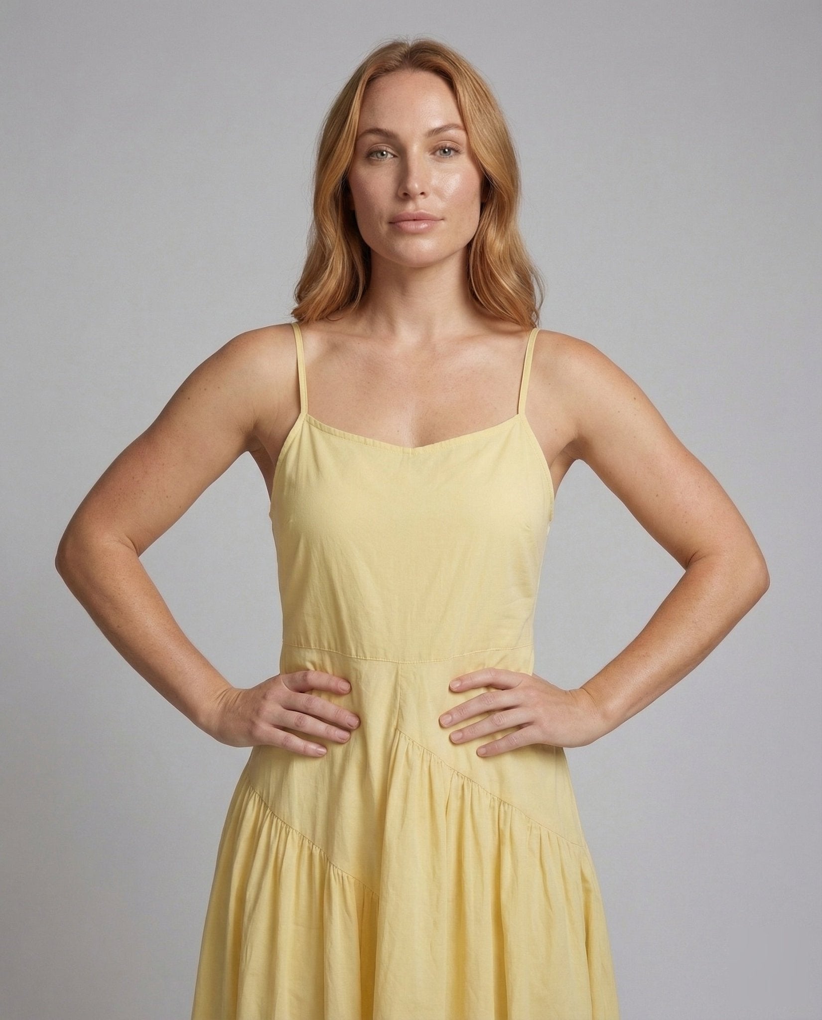 Ladies layered dress with tiered hem - Chichicherry